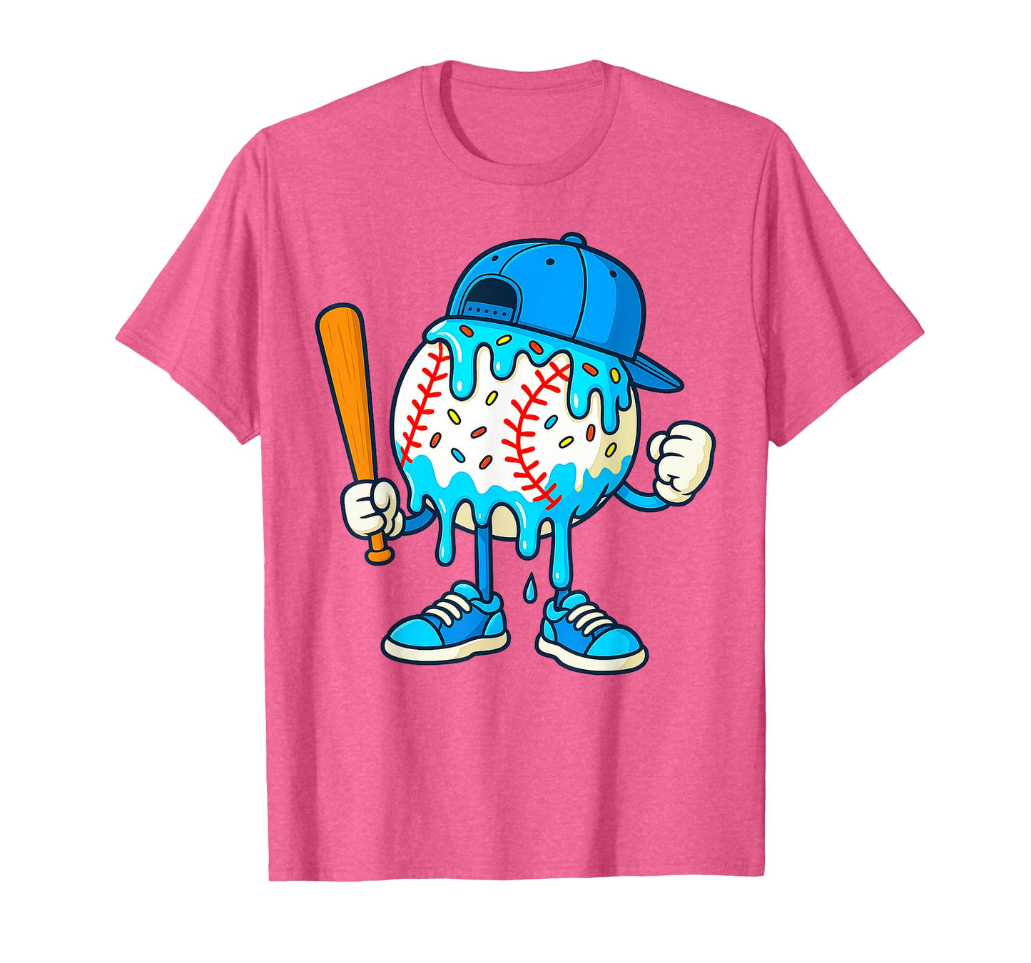 Baseball Shirt Kids Baseball Drip Ice Cream Boys T-Shirt