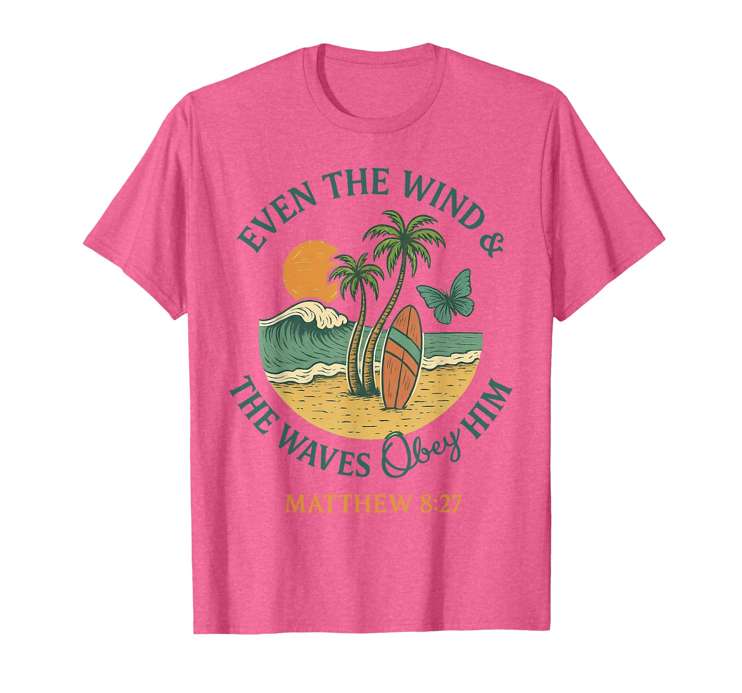 Even The Wind And The Waves Obey him Beach Sunset T-Shirt