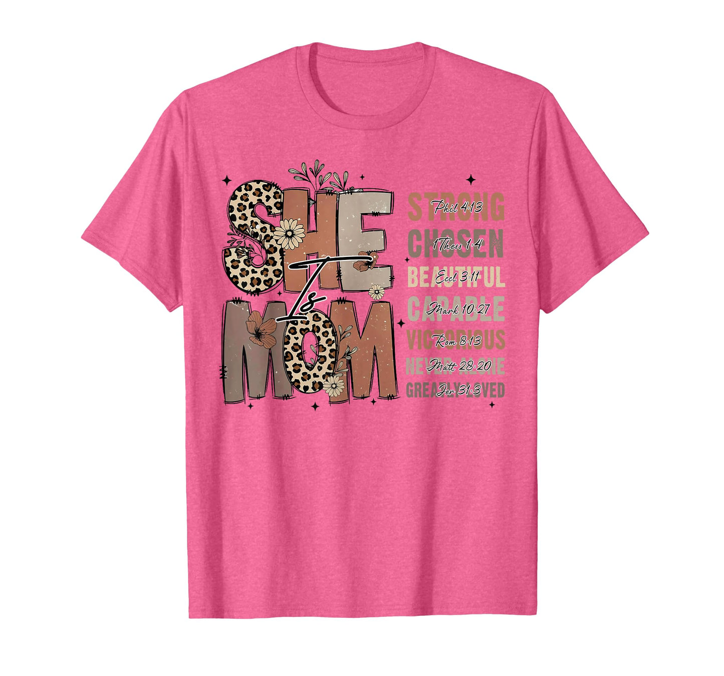 She Is Mom Christian Mother's Day Jesus Mama Religious Women T-Shirt