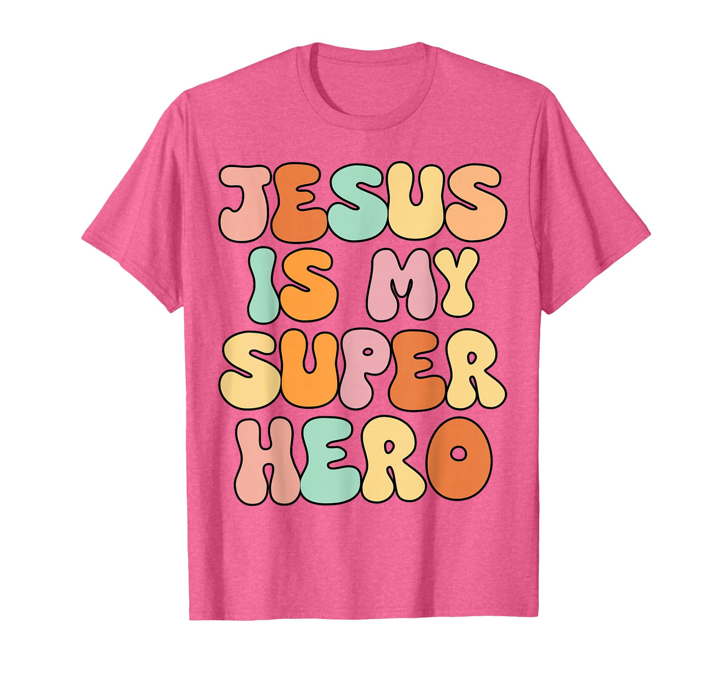 Girls Jesus is My Superhero Christian Sister God Toddler Kid T-Shirt