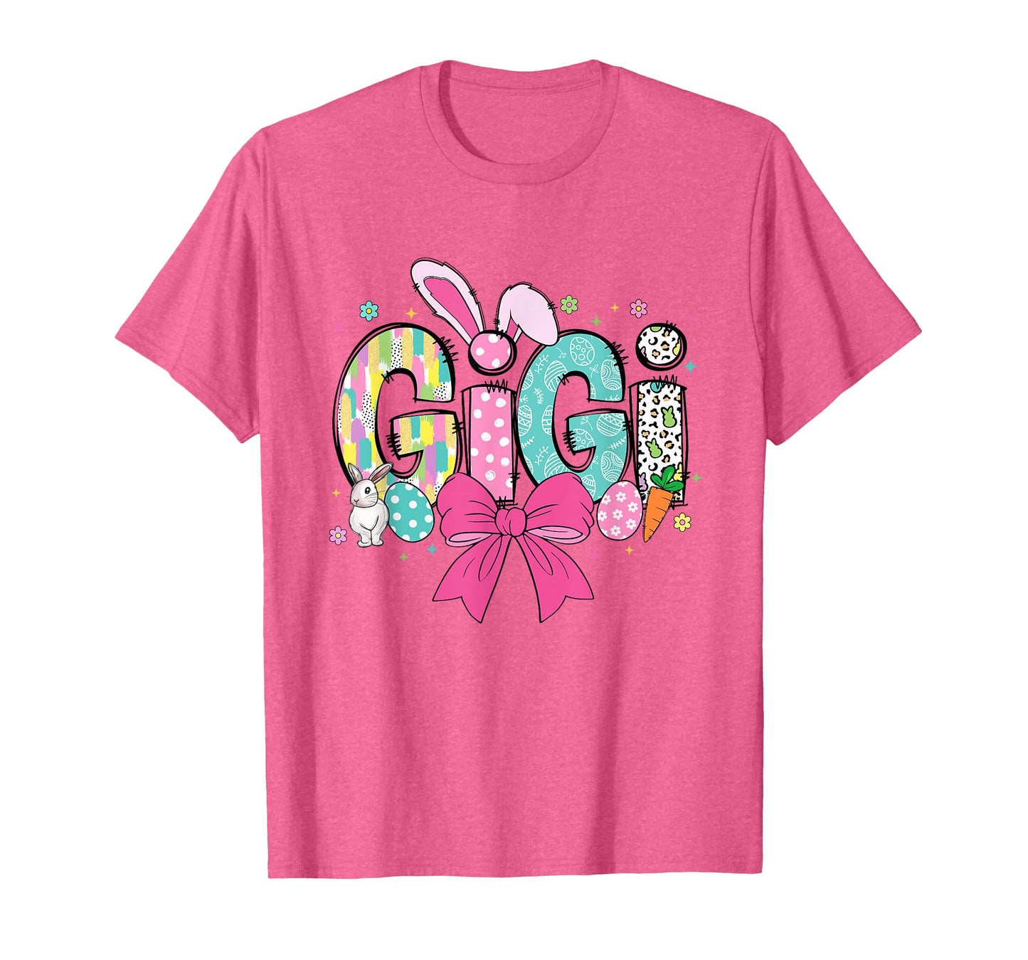 Coquette Easter Gigi Bunny Ears Playful Easter Day T-Shirt