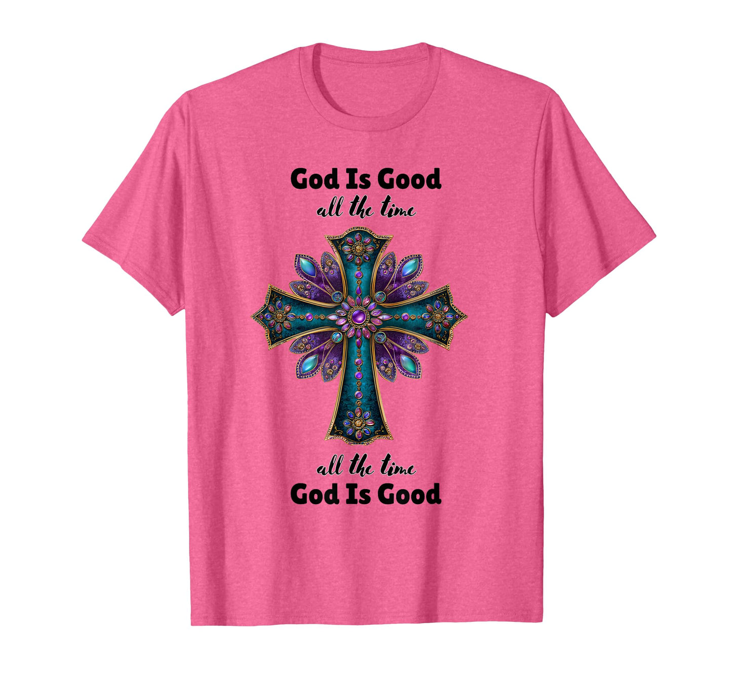 God is Good Cross Design Christian Inspirational Art T-Shirt