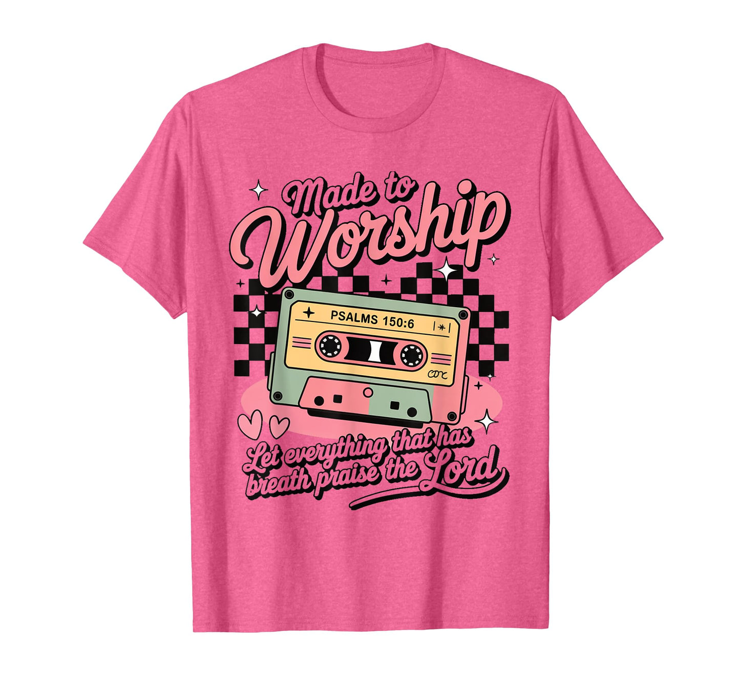 Retro Worship Cassette Psalm 150:6 Christian Praise Music T-Shirt