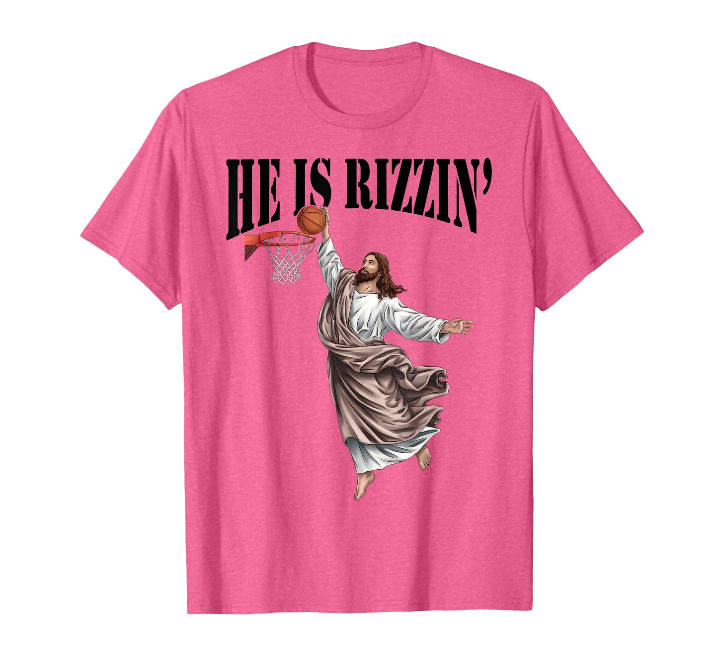 He Is Rizzin Jesus Basketball Christian Easter Jesus Funny T-Shirt