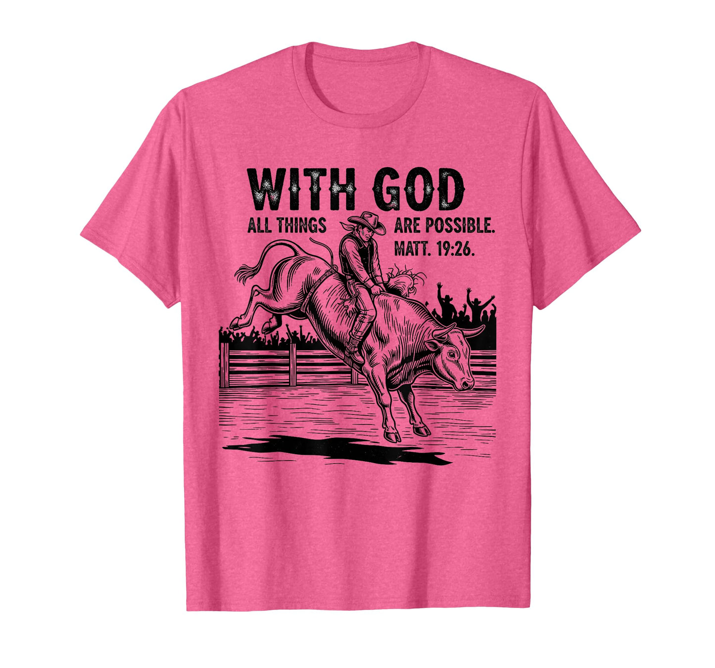 Cowboy Bible Scripture Verse Western Jesus for Mens Faith T-Shirt