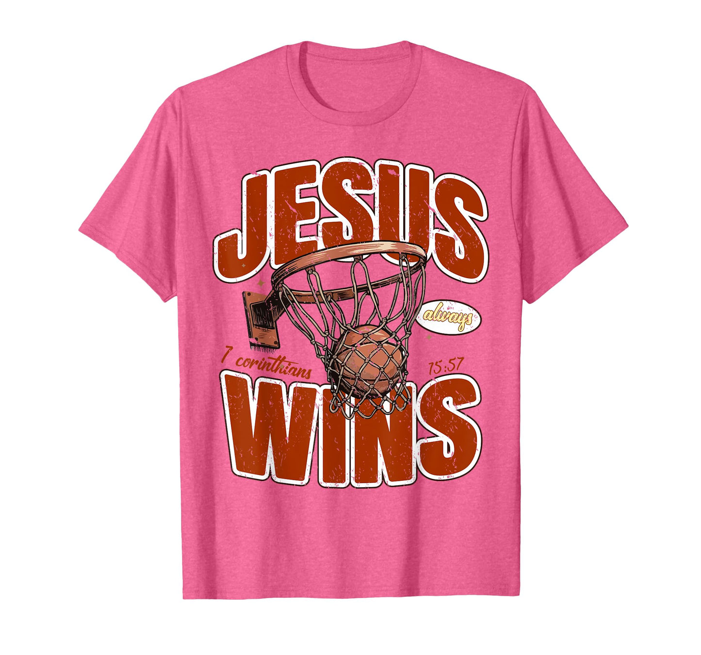 Vintage Jesus Christian Playing Basketball Funny for Men Boy T-Shirt