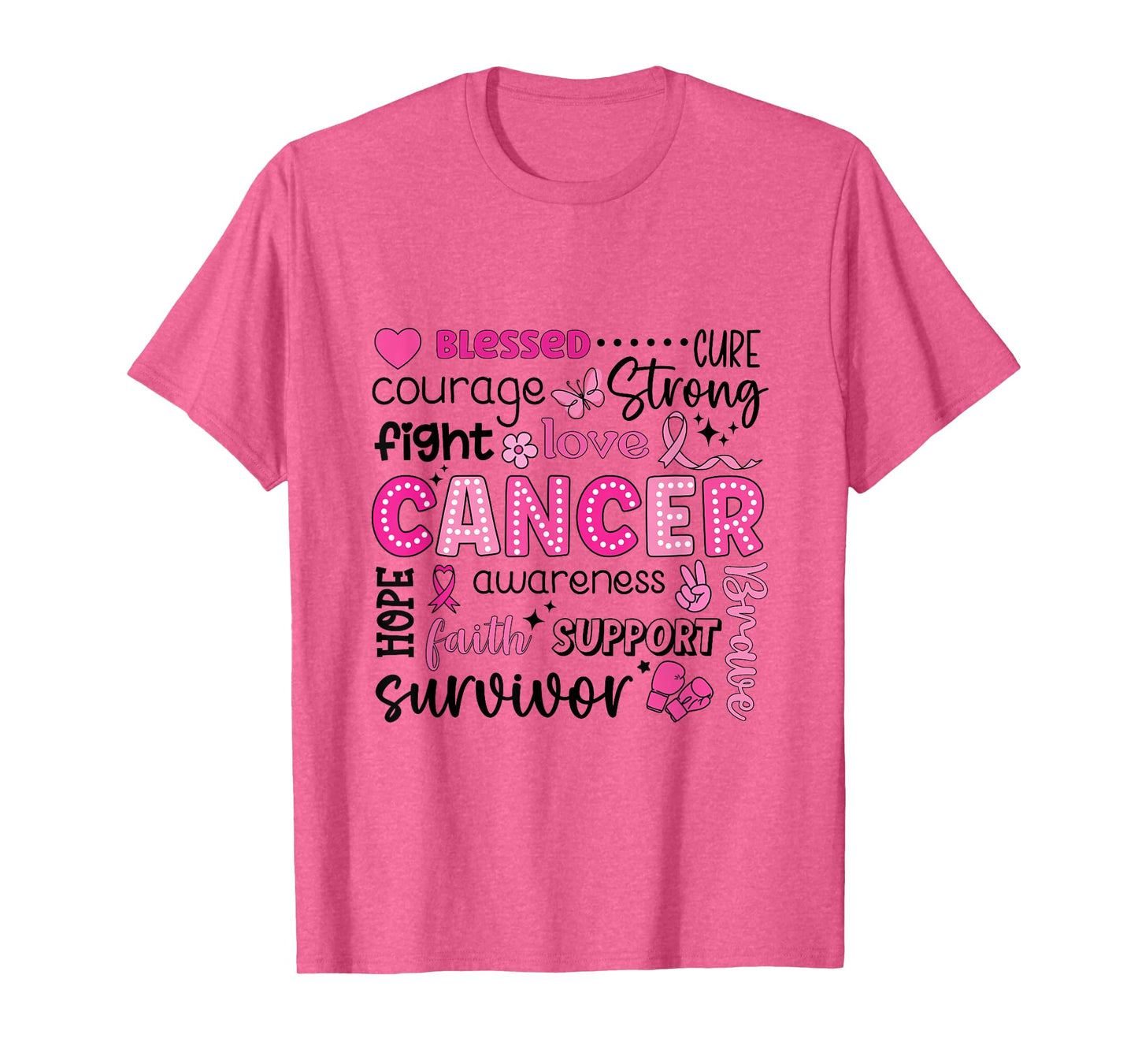 Faith Hope Love Pink Ribbon Awareness T-Shirt