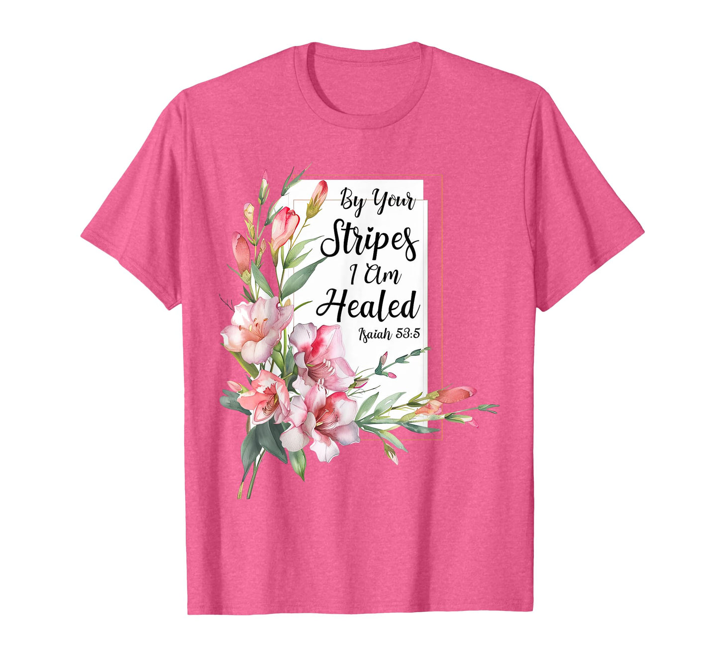 Freesia Flower Bible Verse Watercolor Floral Christian T-Shirt