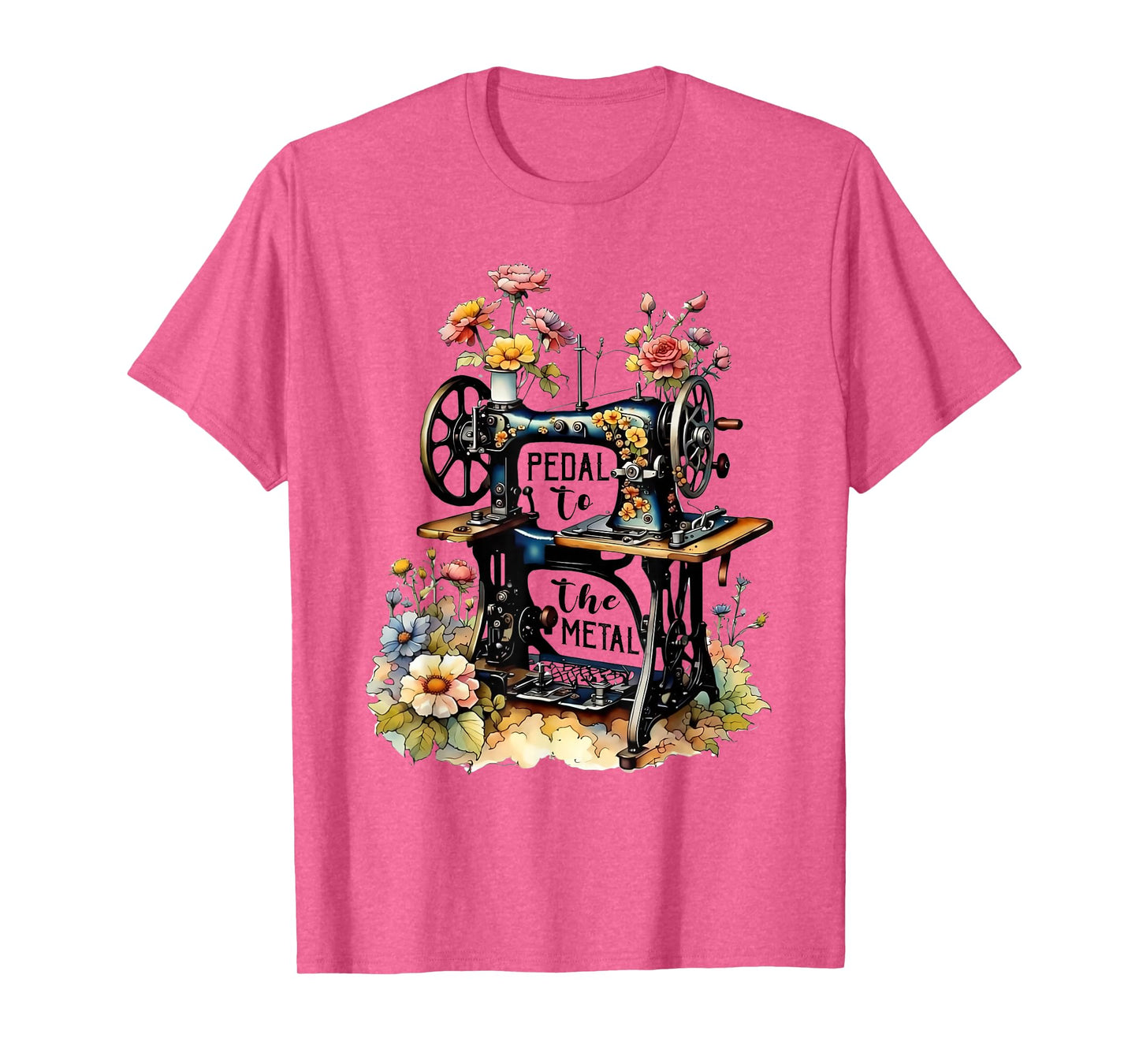 Funny Quilting Sewing Pedal To The Metal Sewing Machine Tee T-Shirt