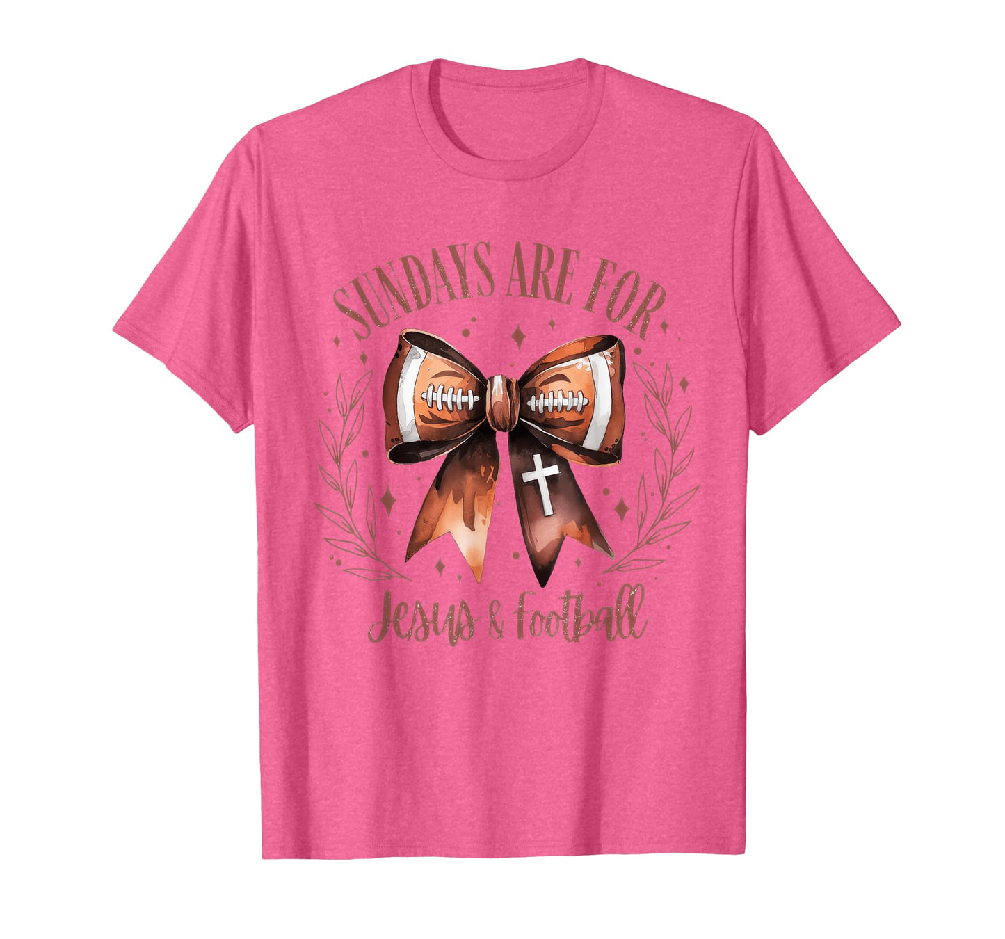 Sundays Are For Jesus And Football Mom Christian Fall T-Shirt