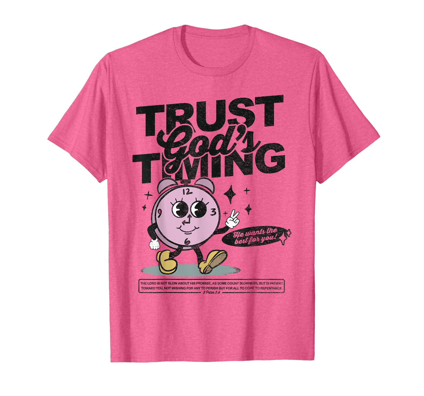 Trust God's Timing Women Christian Religious Women Men T-Shirt