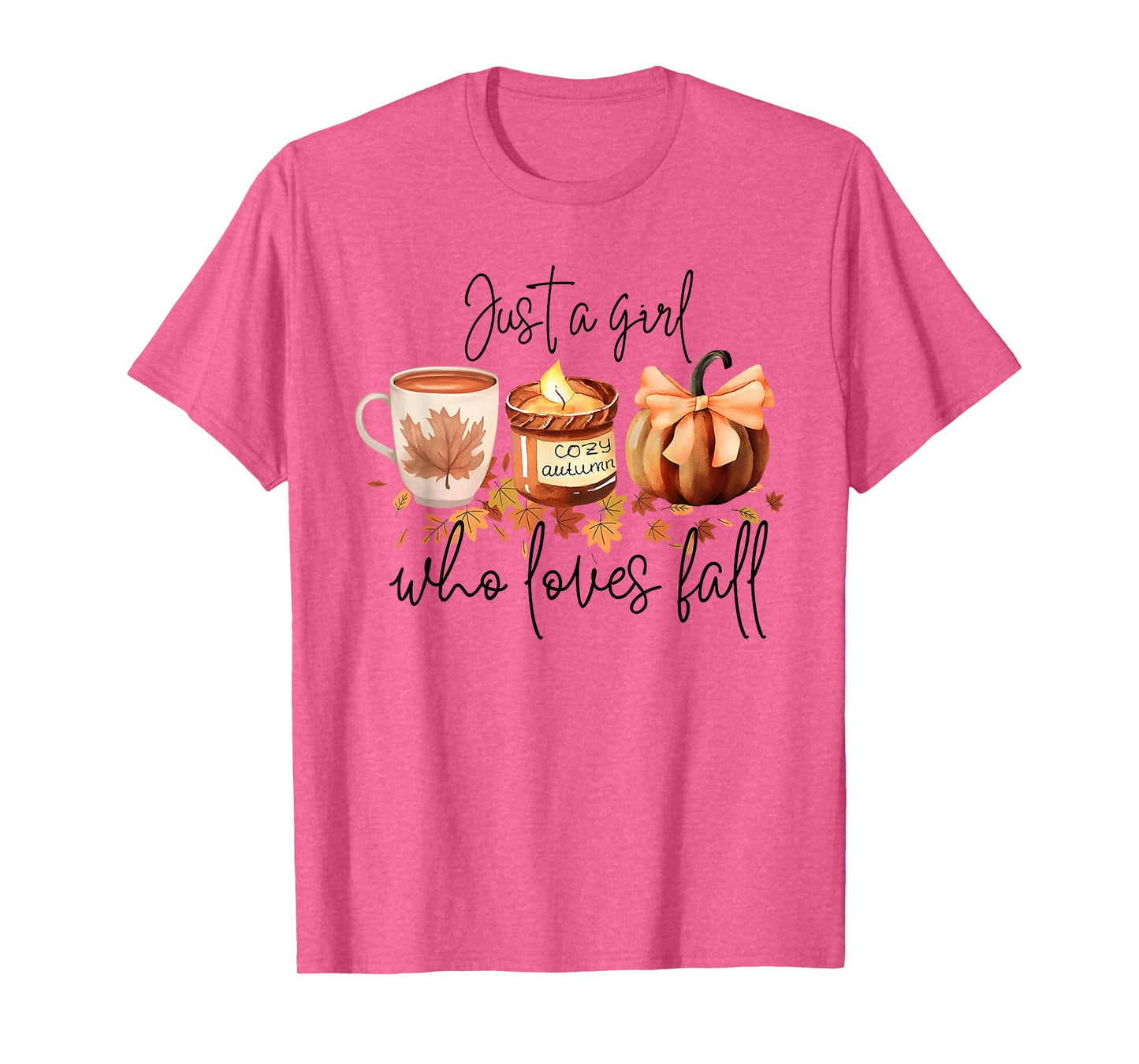Just A Girl Who Loves Fall Pumpkin Cozy Autumn T-Shirt