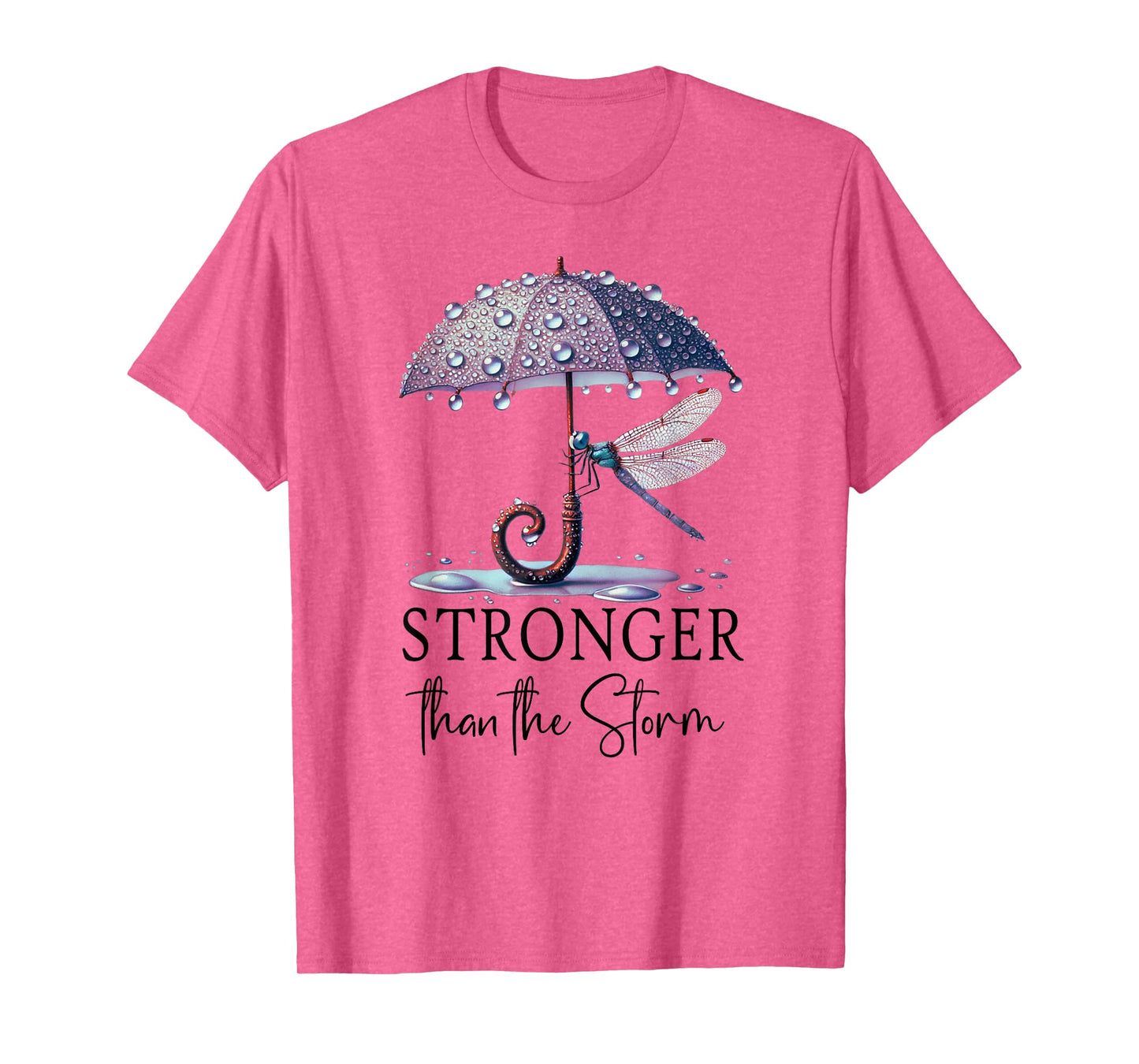 Stronger Than the Storm Psalm 93 Christian Purple Dragonfly T-Shirt