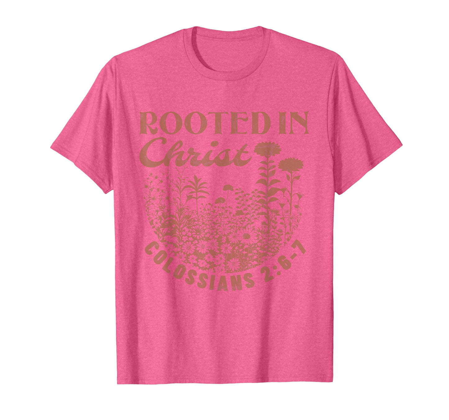 Colossians 2:7 Roots in Christ Scripture Christian Vintage T-Shirt