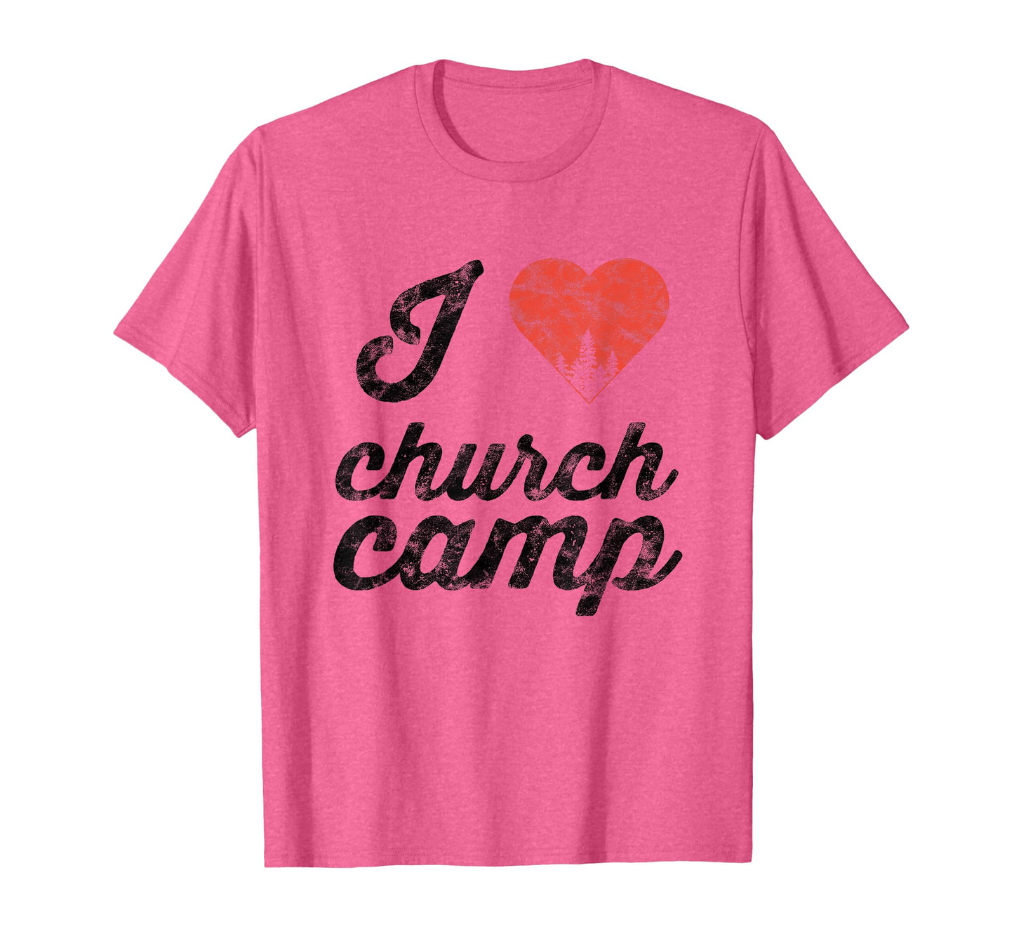 I Love Church Camp Heart Jesus Believer T-Shirt