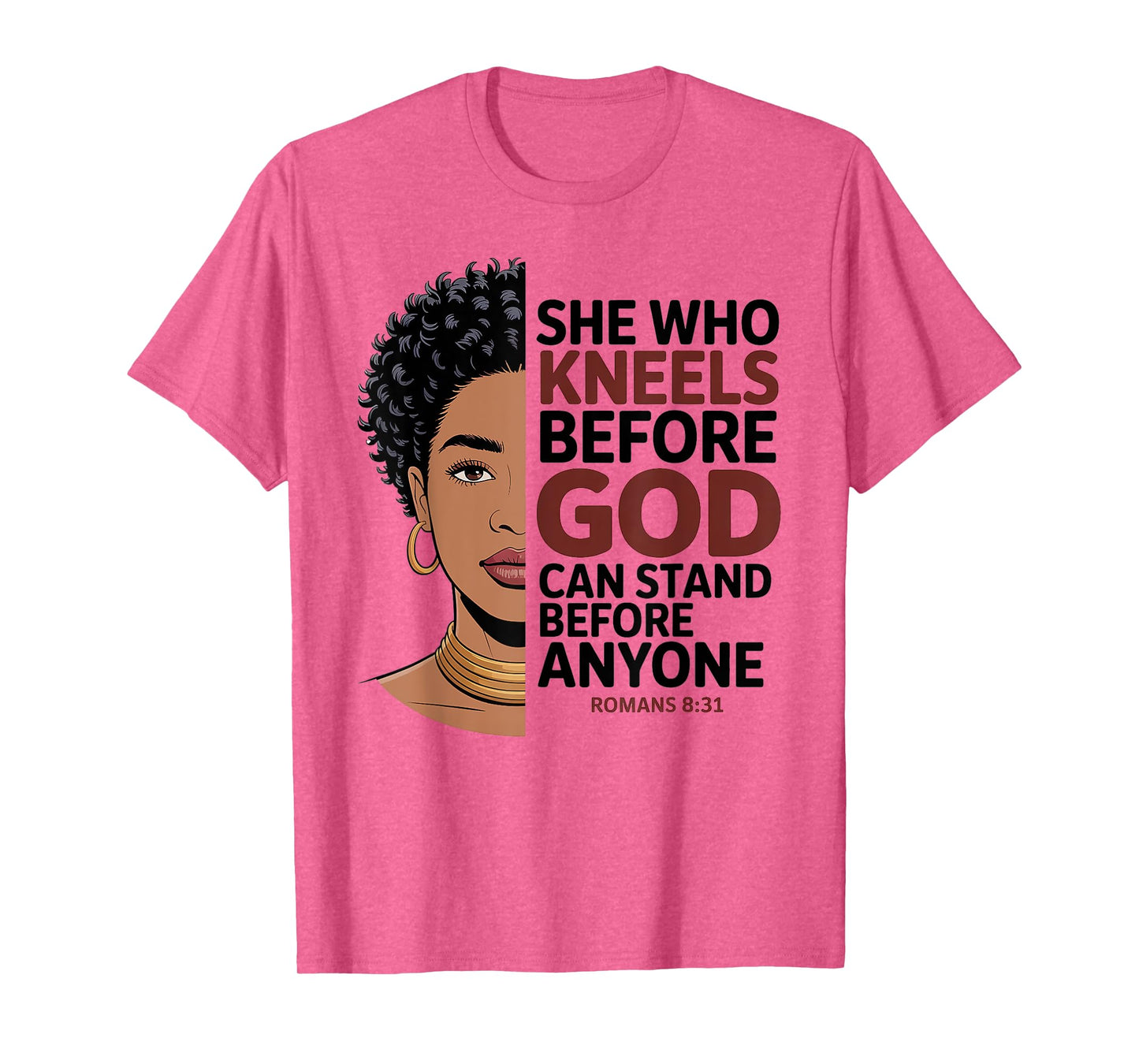 Christian Black Queen Melanin Poppin Faith Inspirational T-Shirt