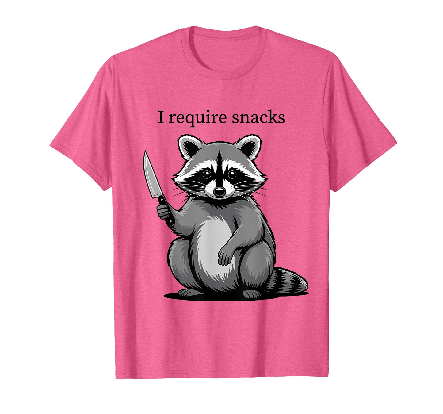 Funny Raccoon Cute Animal Humor I Require Snacks T-Shirt