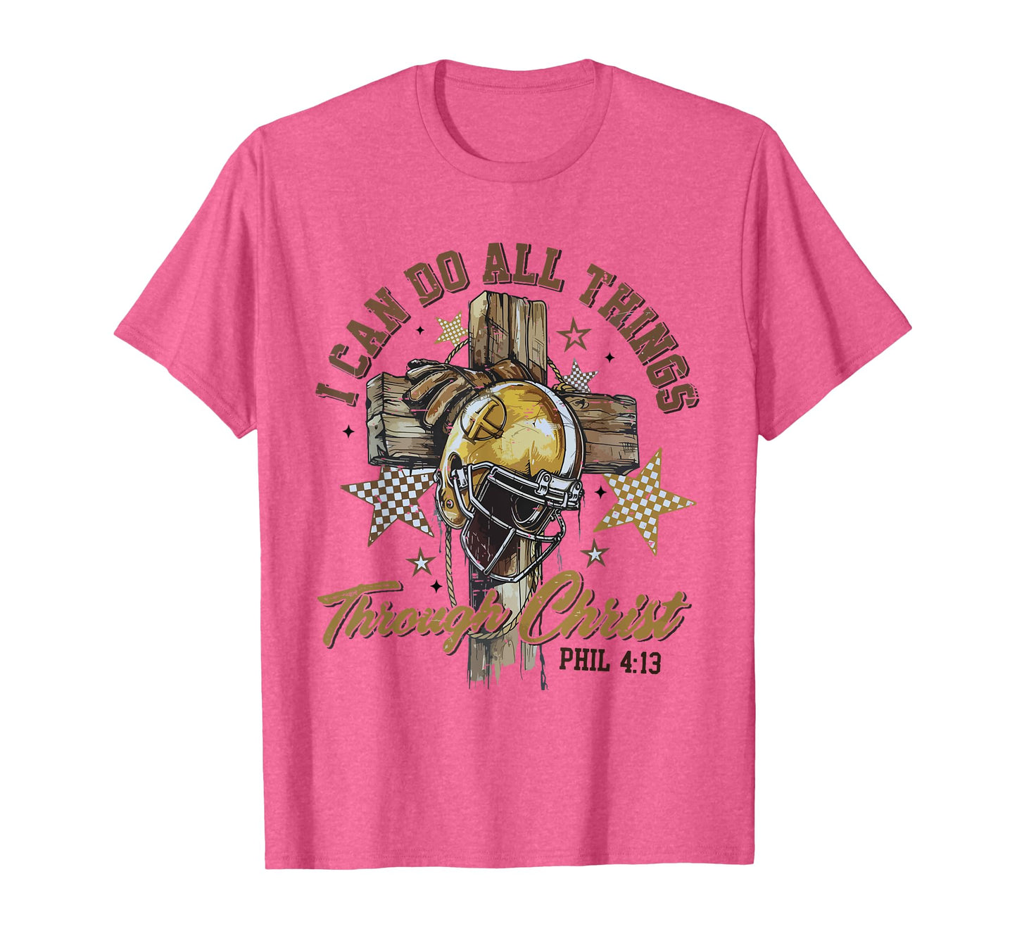 I Can Do All Things Through Christ Fall Football Christian T-Shirt