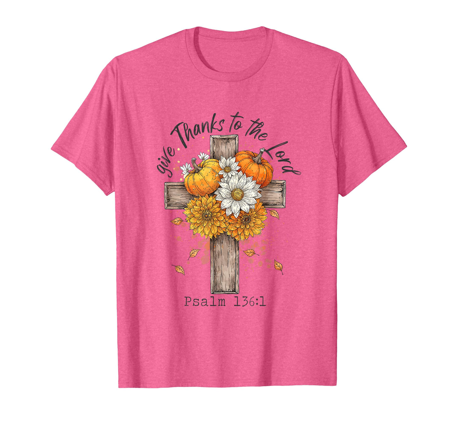 Give-Thanks to The Lord Christian Fall Thanksgiving Pumpkin T-Shirt