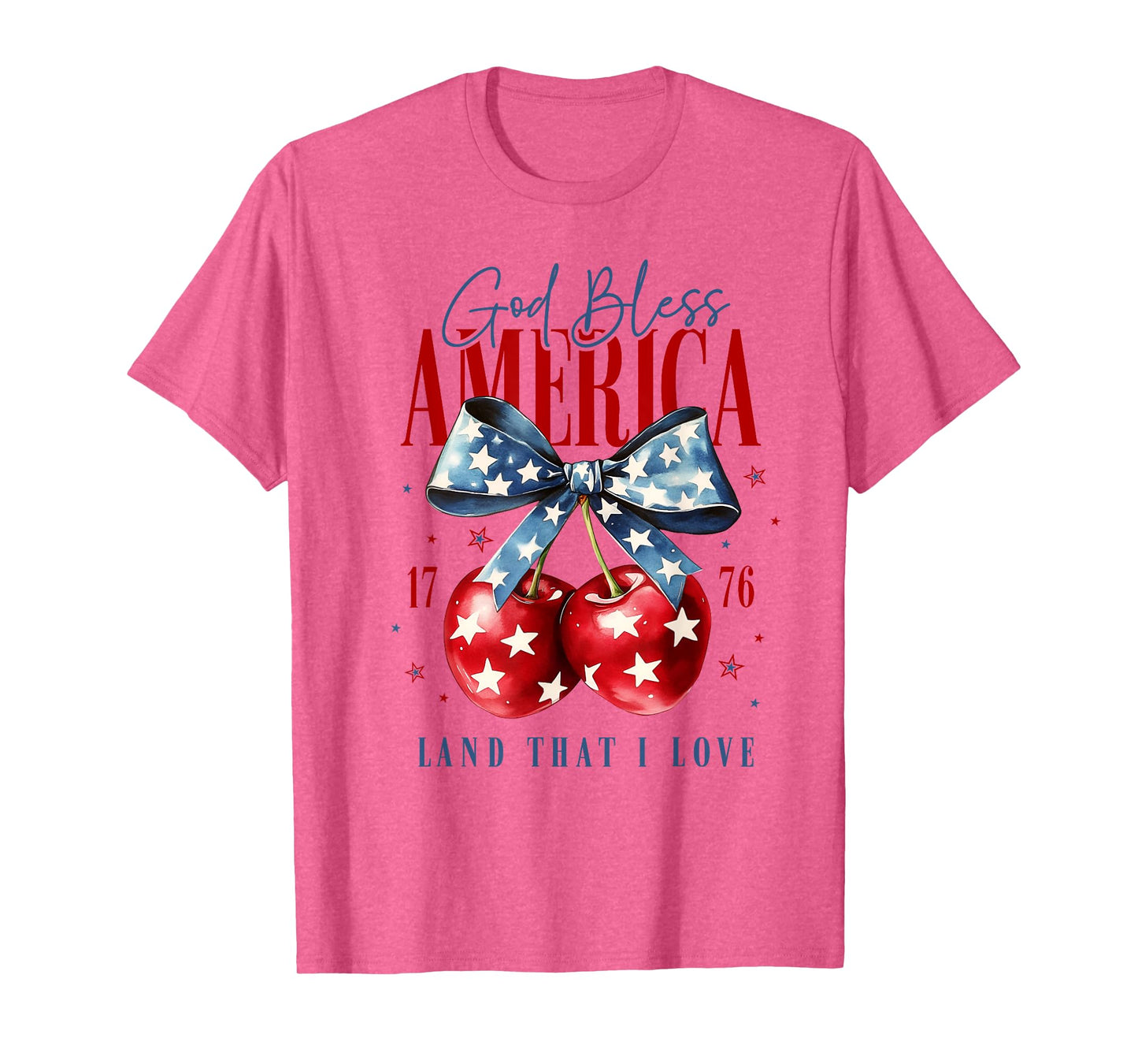 God bless America cherry coquette bow independce day T-Shirt