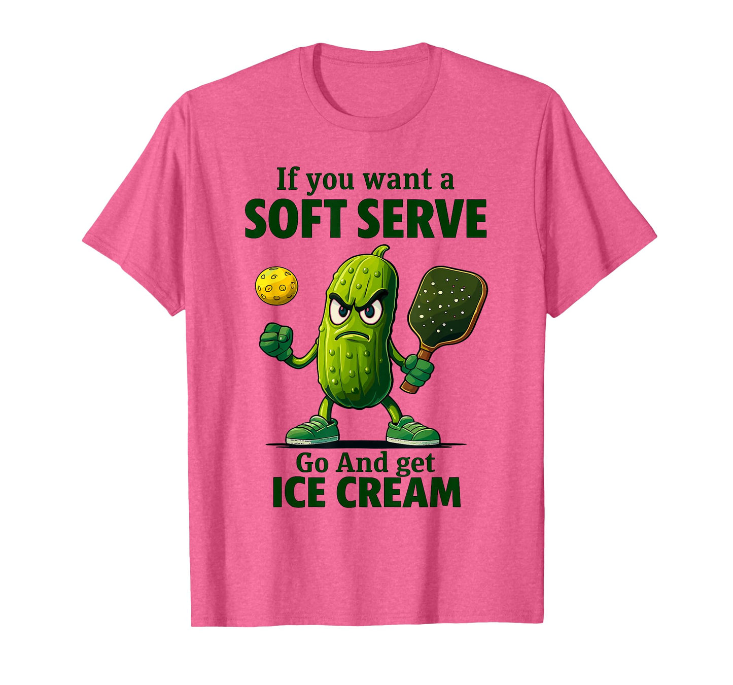 Pickleball Pickle, Soft Serve Ice Cream, Funny Pickleball T-Shirt