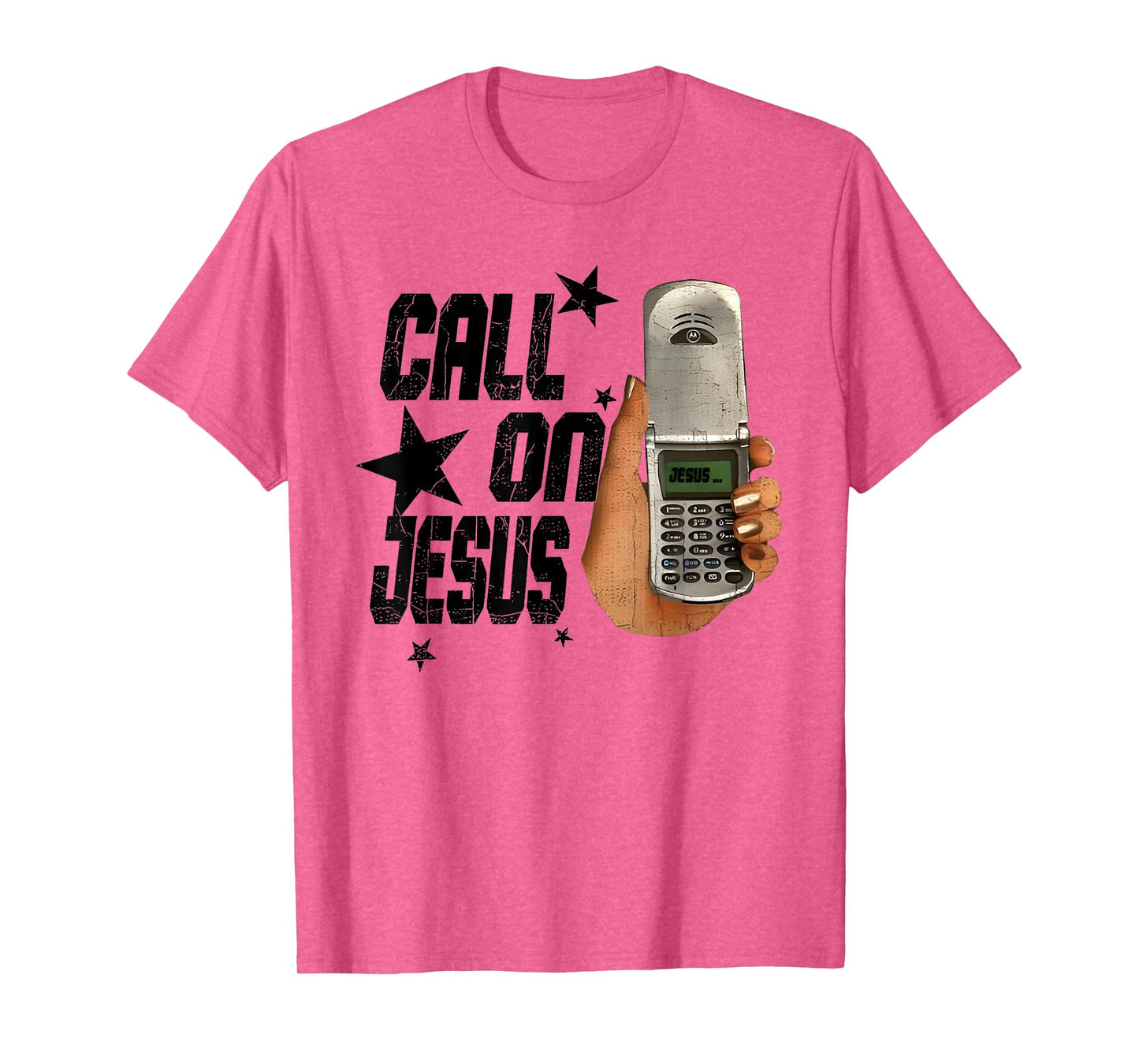 Call on Jesus flip Phone Christian Faith Design T-Shirt