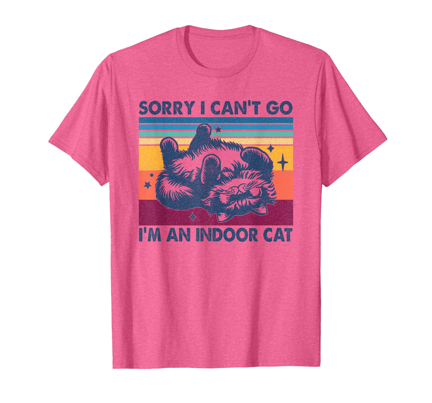 Sorry I Can't Go I'm An Indoor Cat Funny Men Women T-Shirt