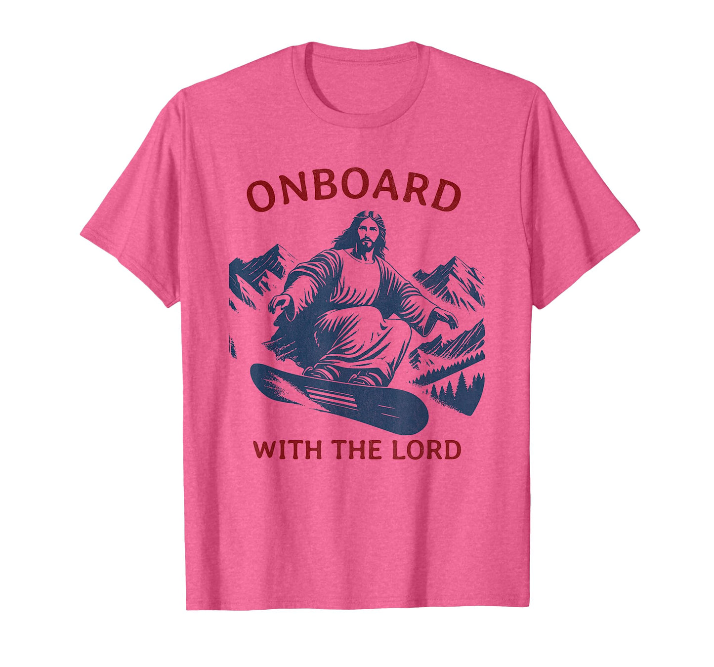 Onboard with the Lord – Snowboarding Jesus on Snowboard T-Shirt