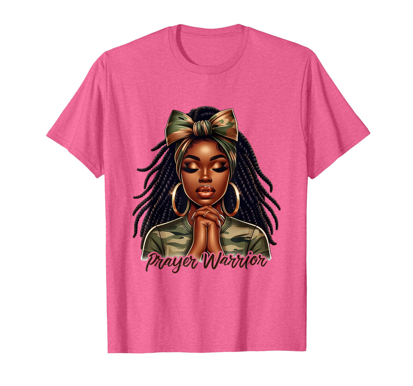 Camo Faith Woman Pray for It Religious Christian Women T-Shirt