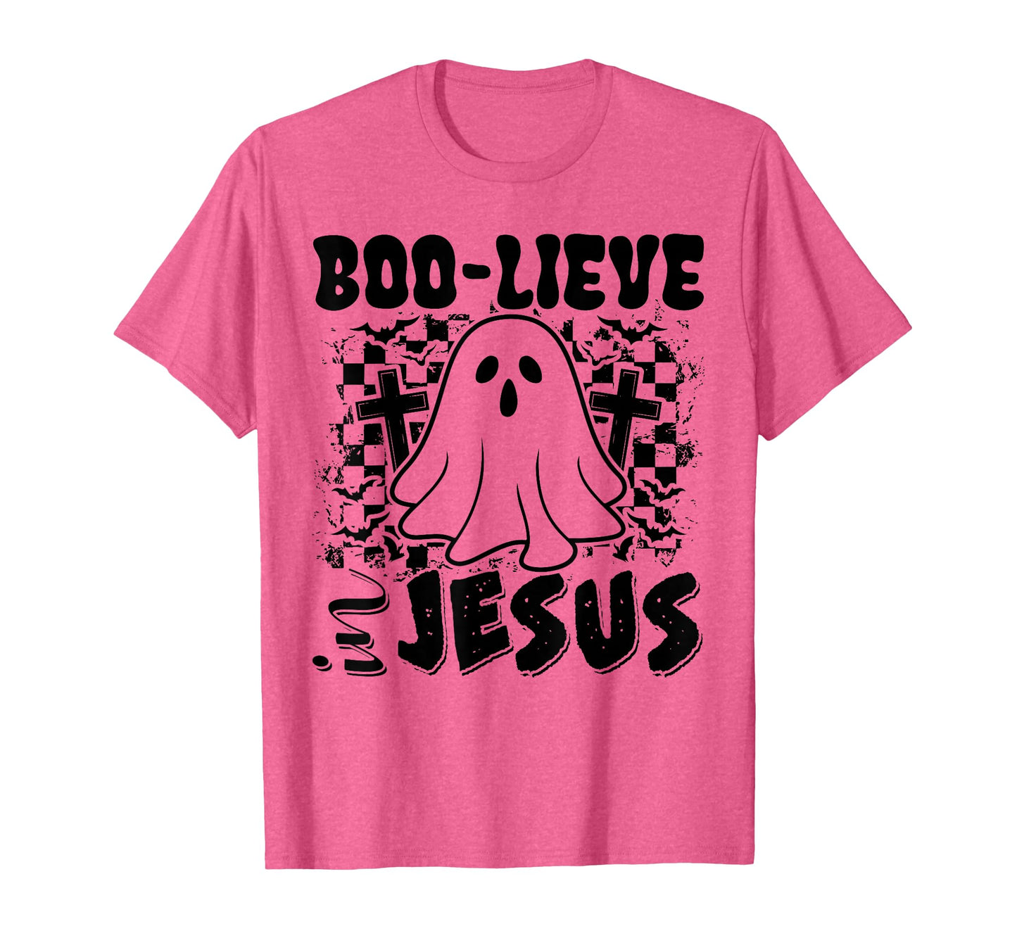 Boo-Lieve in Jesus Christian Halloween Ghost Boo Funny T-Shirt