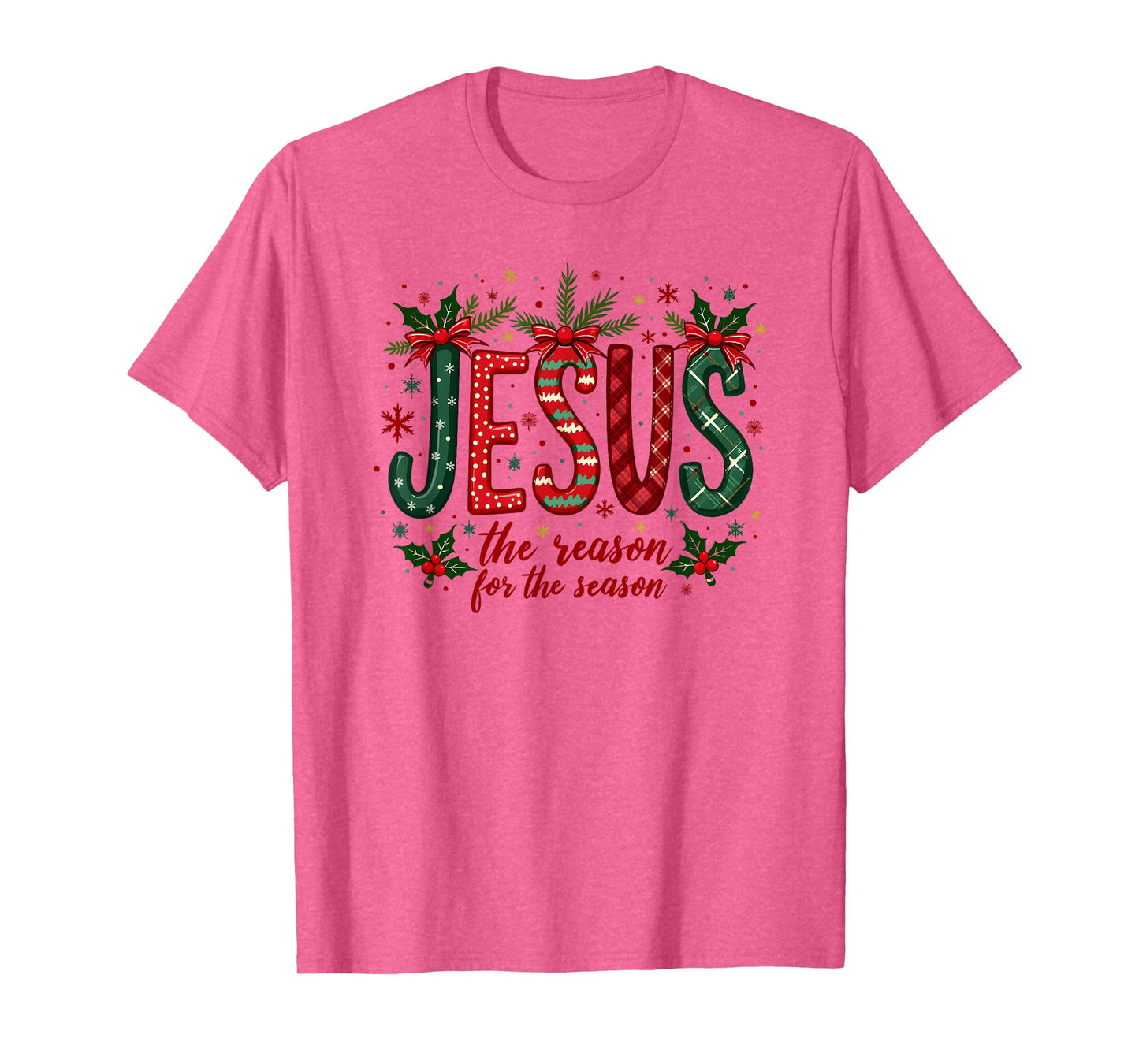 Jesus The Reason Christmas Faith Design Religious Art T-Shirt