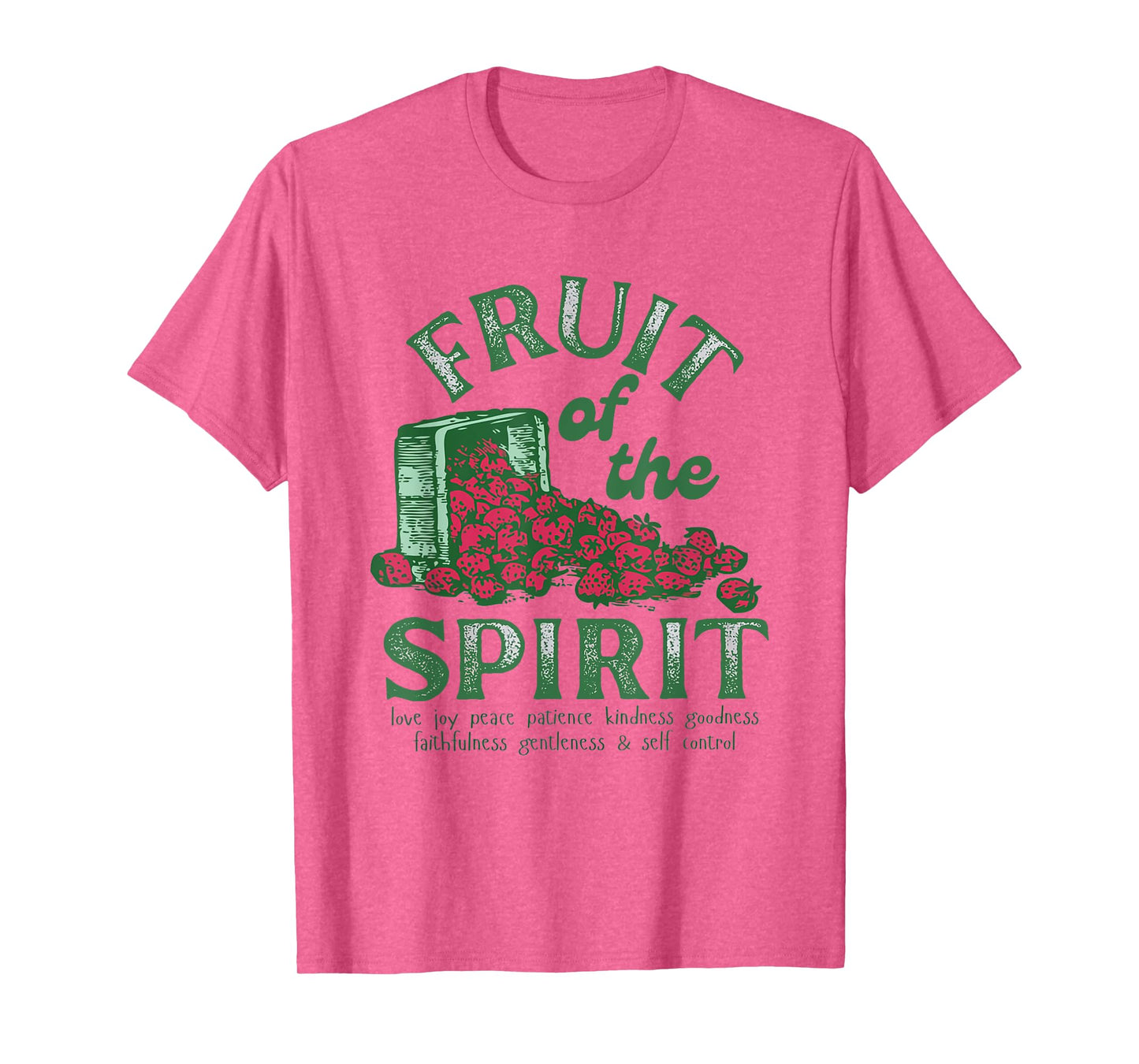 Fruit of The Spirit Christian Retro Strawberry Bible Verse T-Shirt