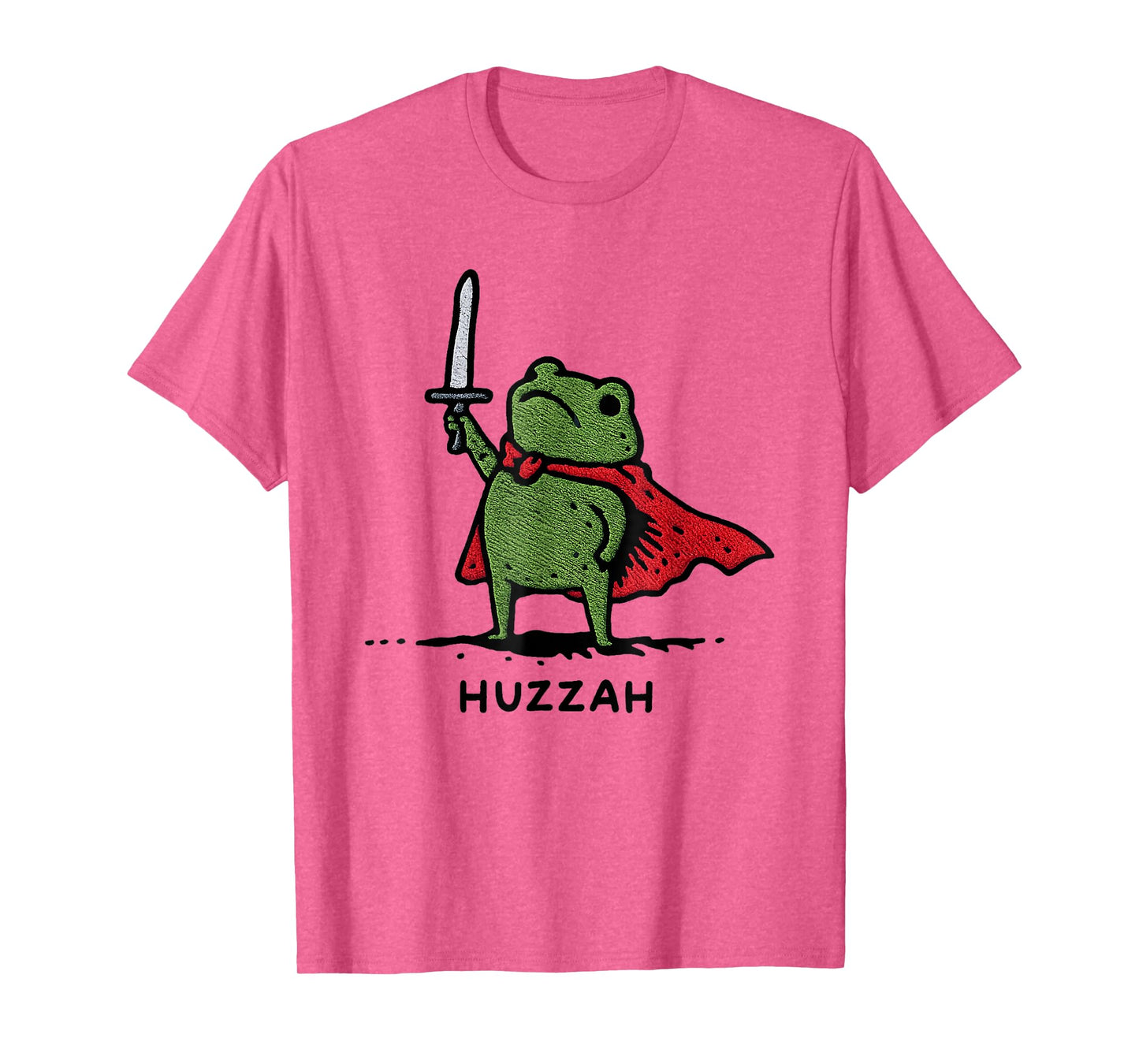 Huzzah Frog Knight Funny Sword Meme Quote T-Shirt