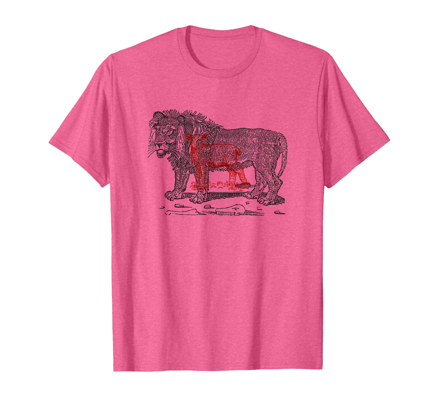 Vintage The Lion and The Lamb Sketch Jesus is Lord T-Shirt