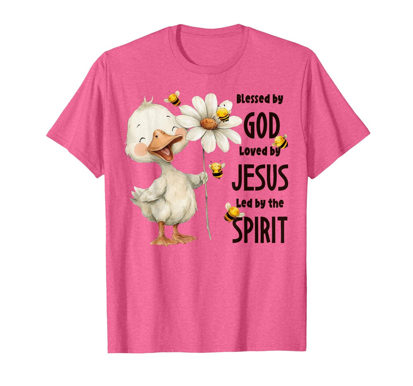Christian Child Blessed by God Loved by Jesus Silly Goose T-Shirt