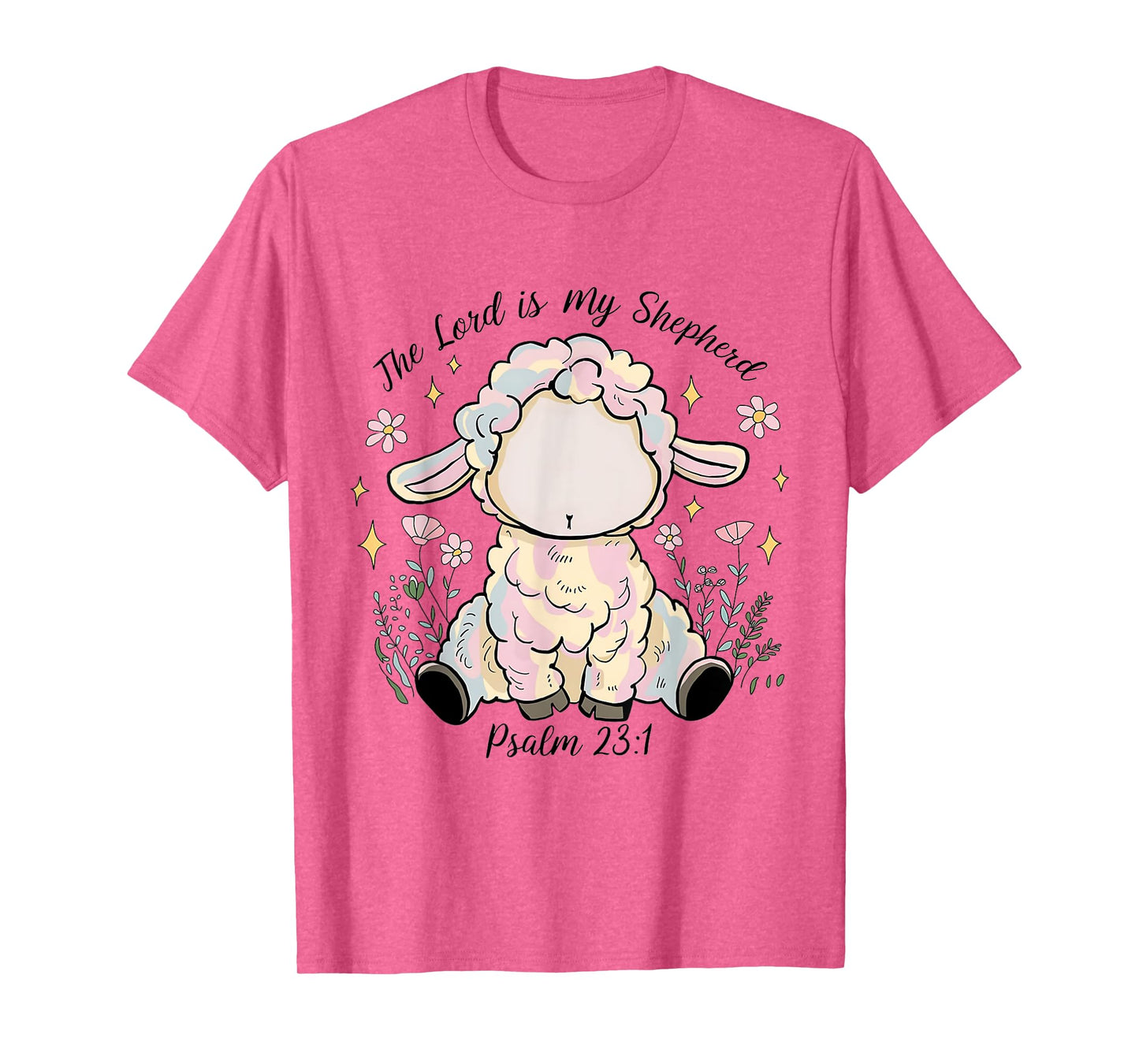 The Lord Is My Shepherd Psalm 23:1 Jesus Christian God Sheep T-Shirt