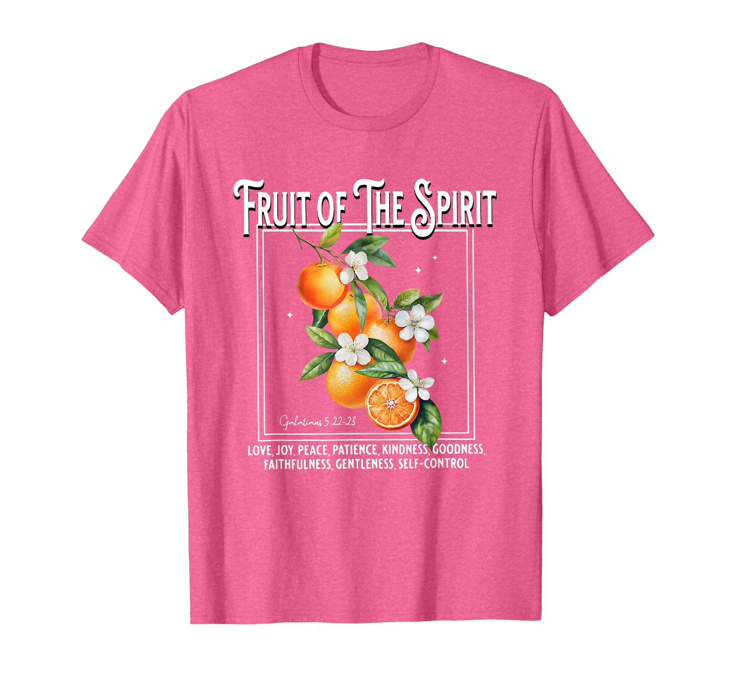 Fruit of The Spirit Christian Vintage Oranges Bible Verse T-Shirt