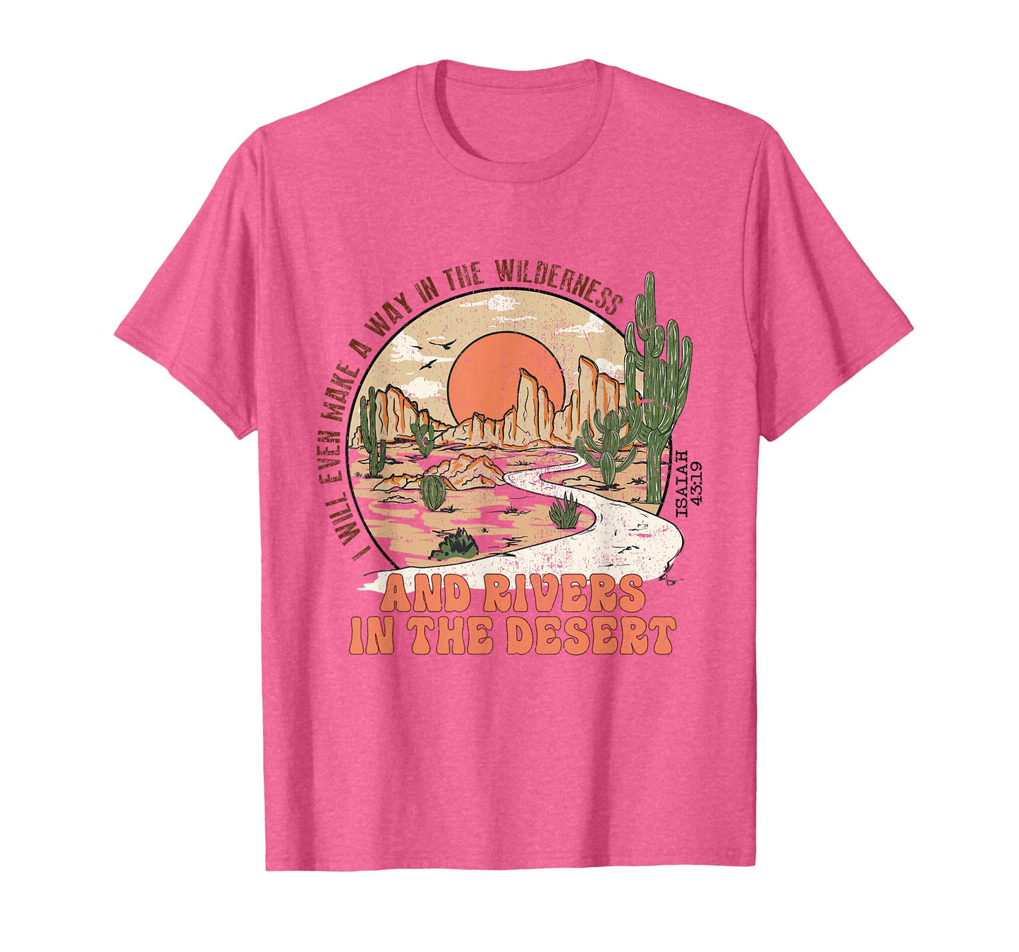 Retro Vintage Isaiah 43:19 I Will Make a Way Christian Jesus T-Shirt
