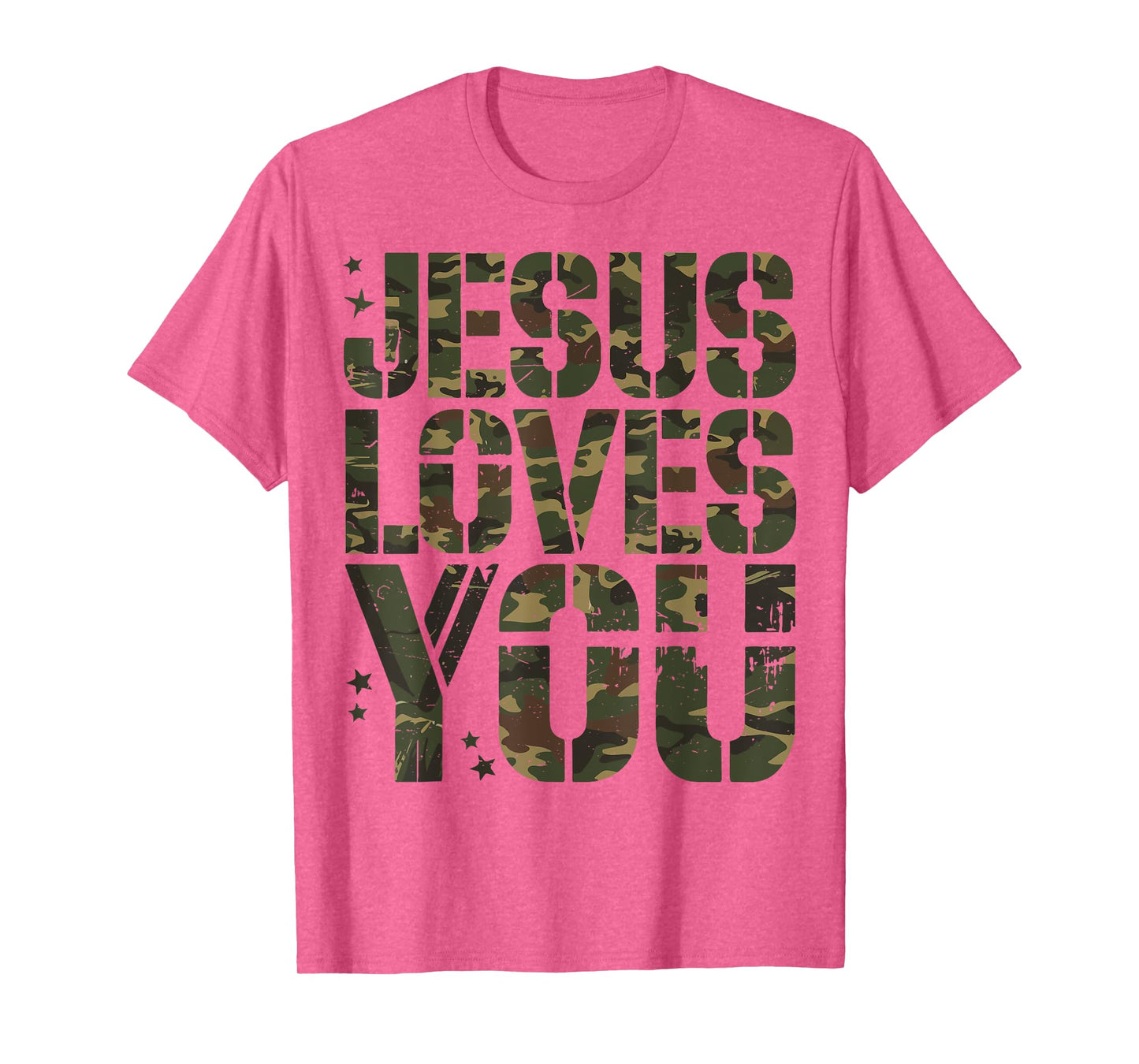 Jesus Loves You Camo Funny Christian Youth Boy Men T-Shirt
