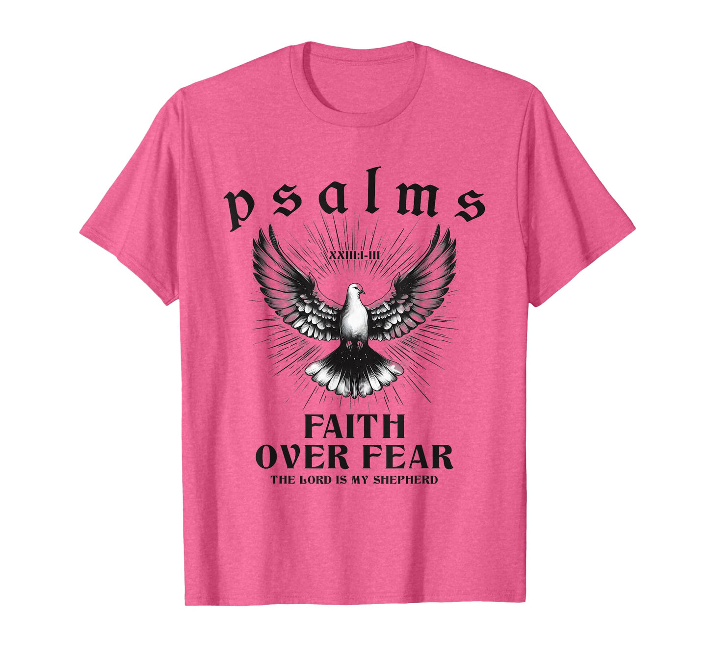 Retro Faith Over Fear Bible Verse Aesthetic Christian Dove T-Shirt
