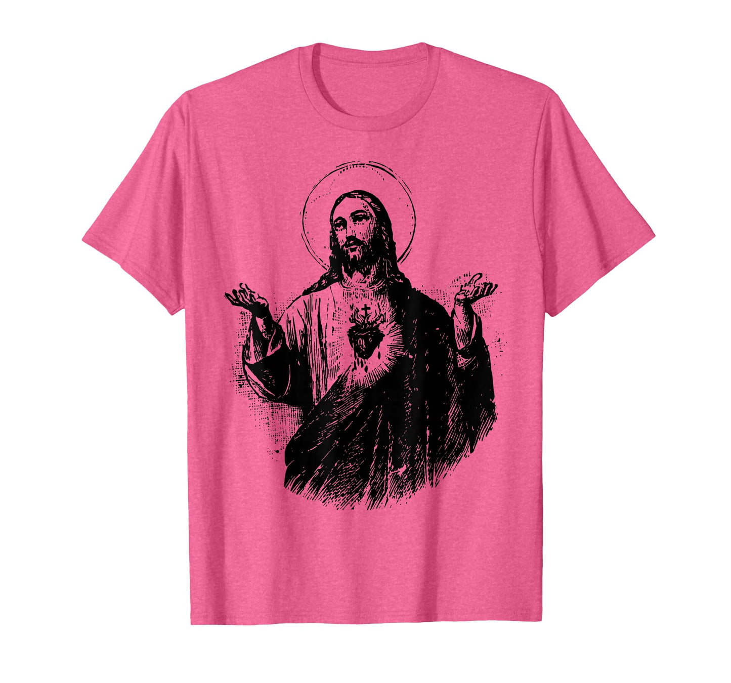 Sacred Heart of Jesus Christ Vintage Art Catholic T-Shirt