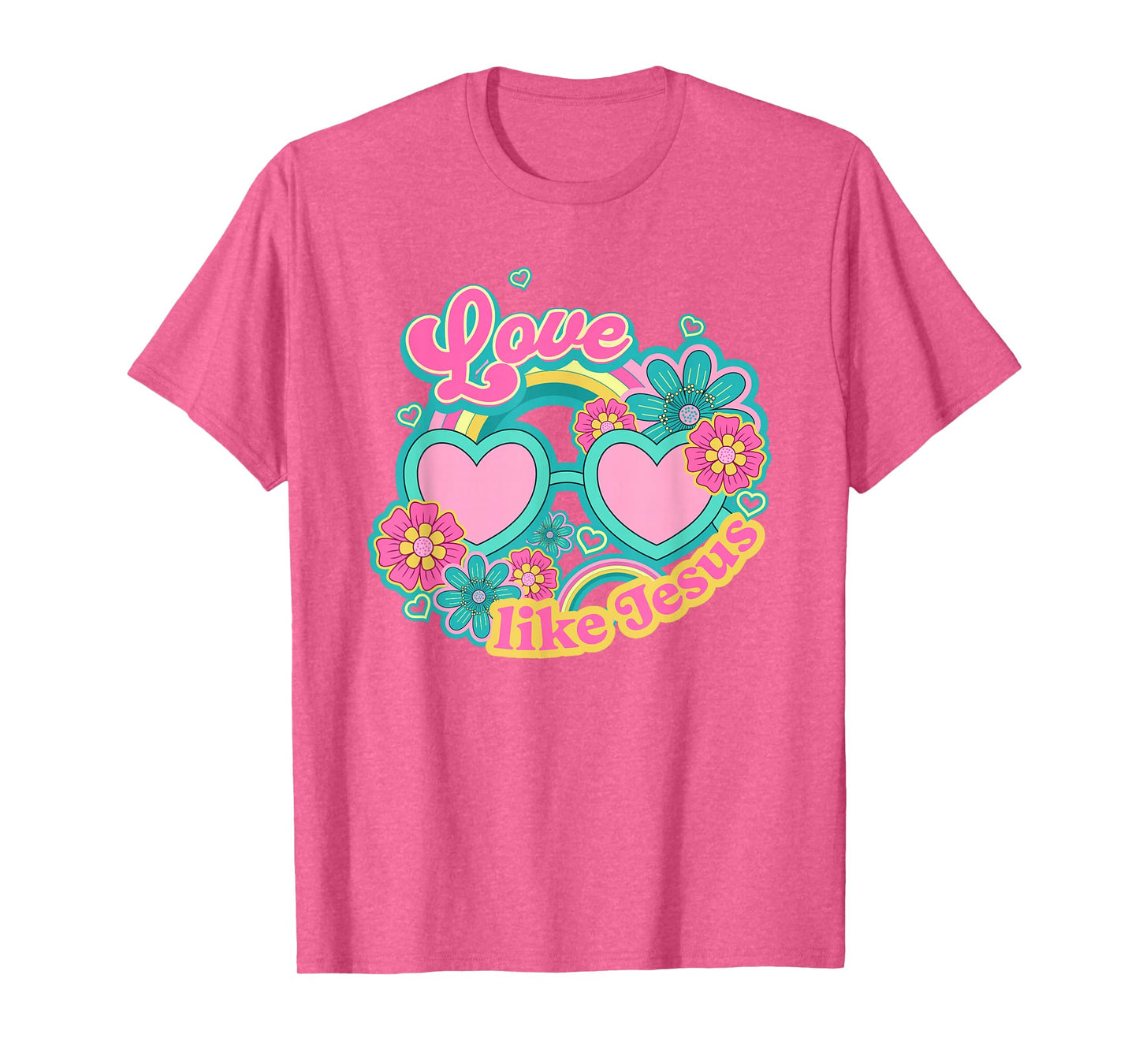Retro Groovy Christian LOVE LIKE JESUS T-Shirt