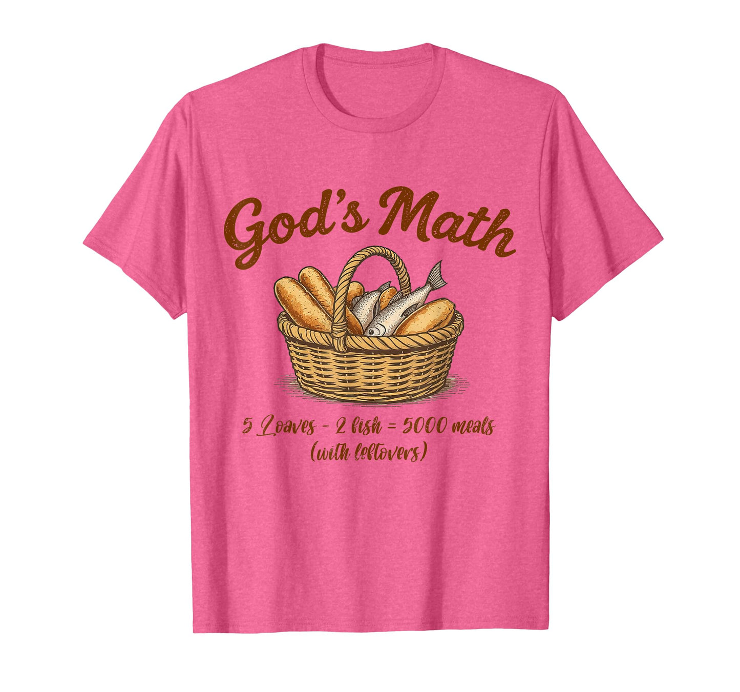 God's Math Loaves and Fishes Christian Religious Jesus Faith T-Shirt