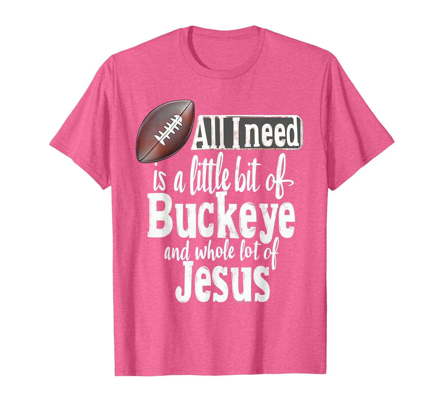 CuteComfy Ohio Buckeye Jesus Funny Christian Quote State T-Shirt - Red, Small, Unisex-Adult, Short Sleeve, T-Shirt