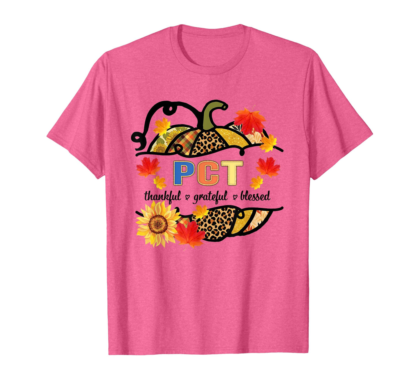 Autumn Fall Outfit PCT Thankful Grateful Blessed Pumpkin T-Shirt