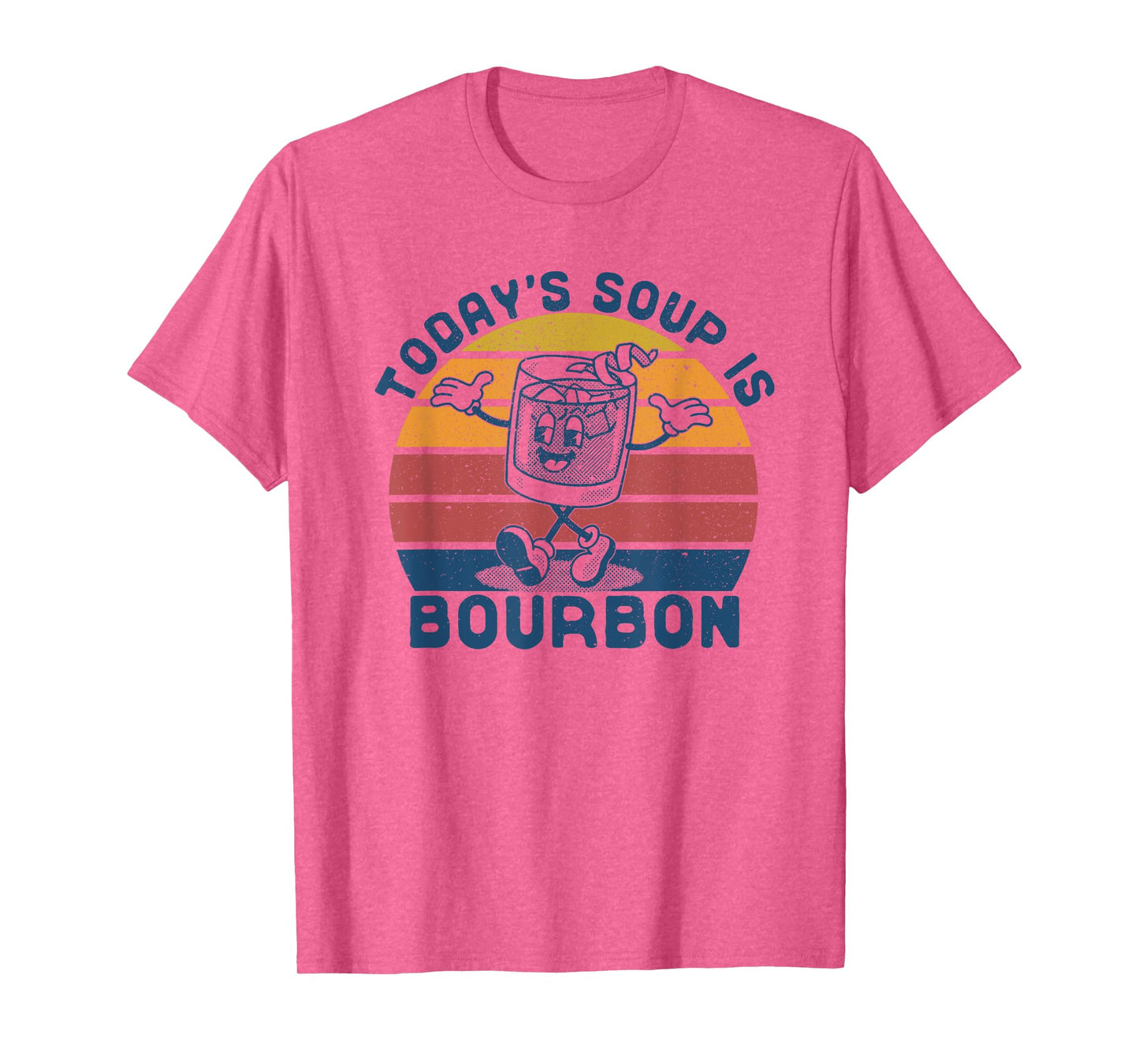 Today's Soup is Bourbon - Funny Lover Bourbon Glass Vintage T-Shirt