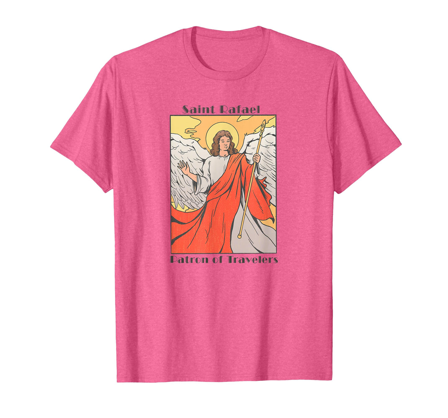 St. Rafael Catholic Archangel Patron Saint of Travel, Travel T-Shirt