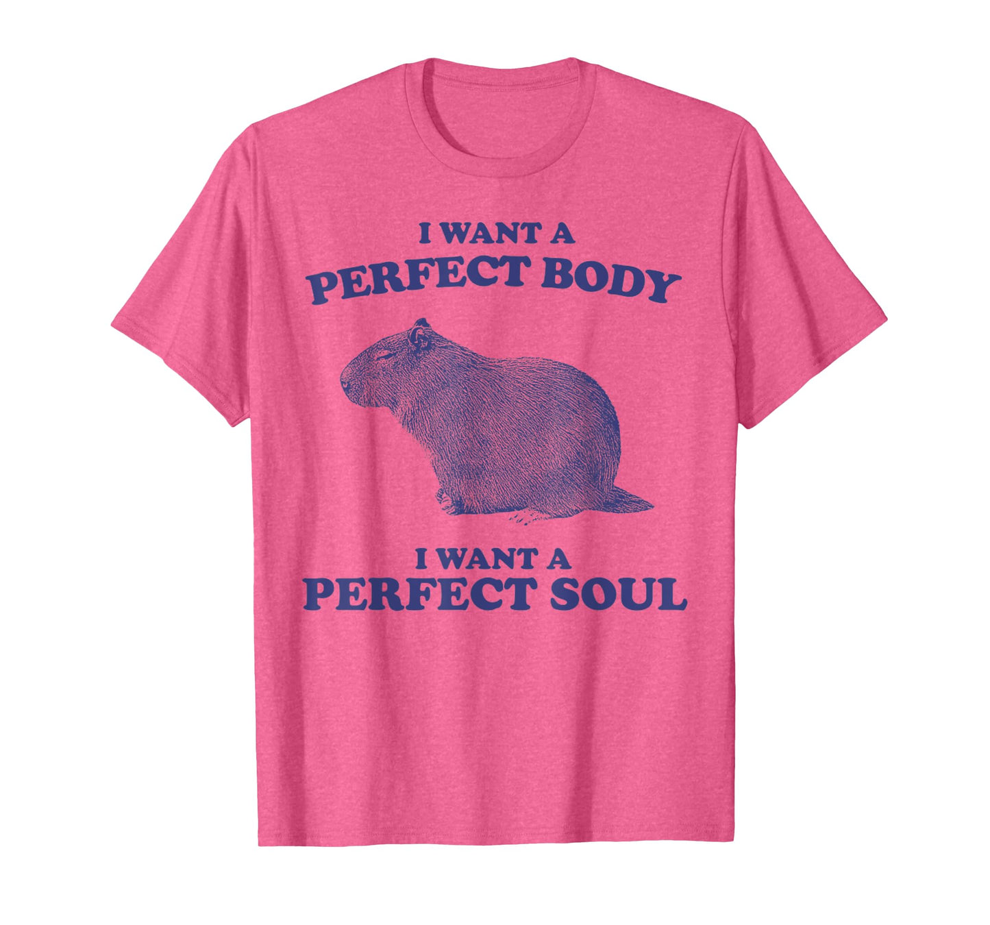 Capybara I Want A Perfect Body I Want A Perfect Soul Meme T-Shirt
