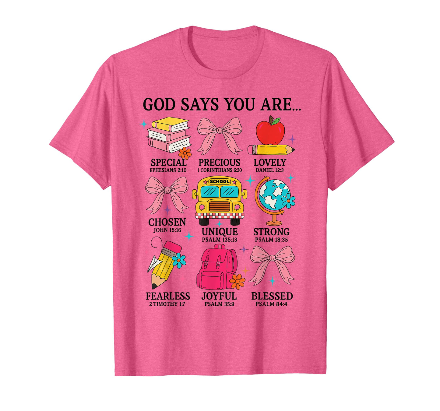 Teacher Christian God Says I Am Back To School Kindergarten T-Shirt