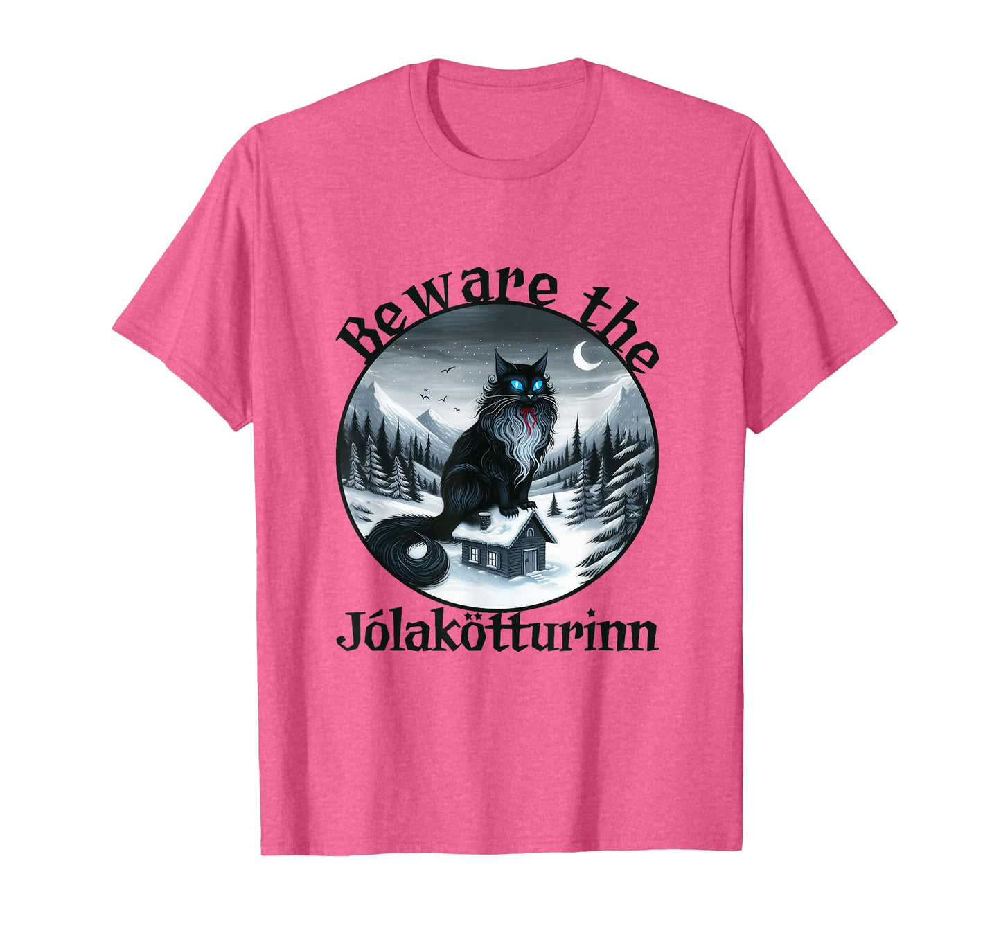 Beware The Jolakotturinn Yule Cat Icelandic Christmas Norse Men Women Kids T-Shirt